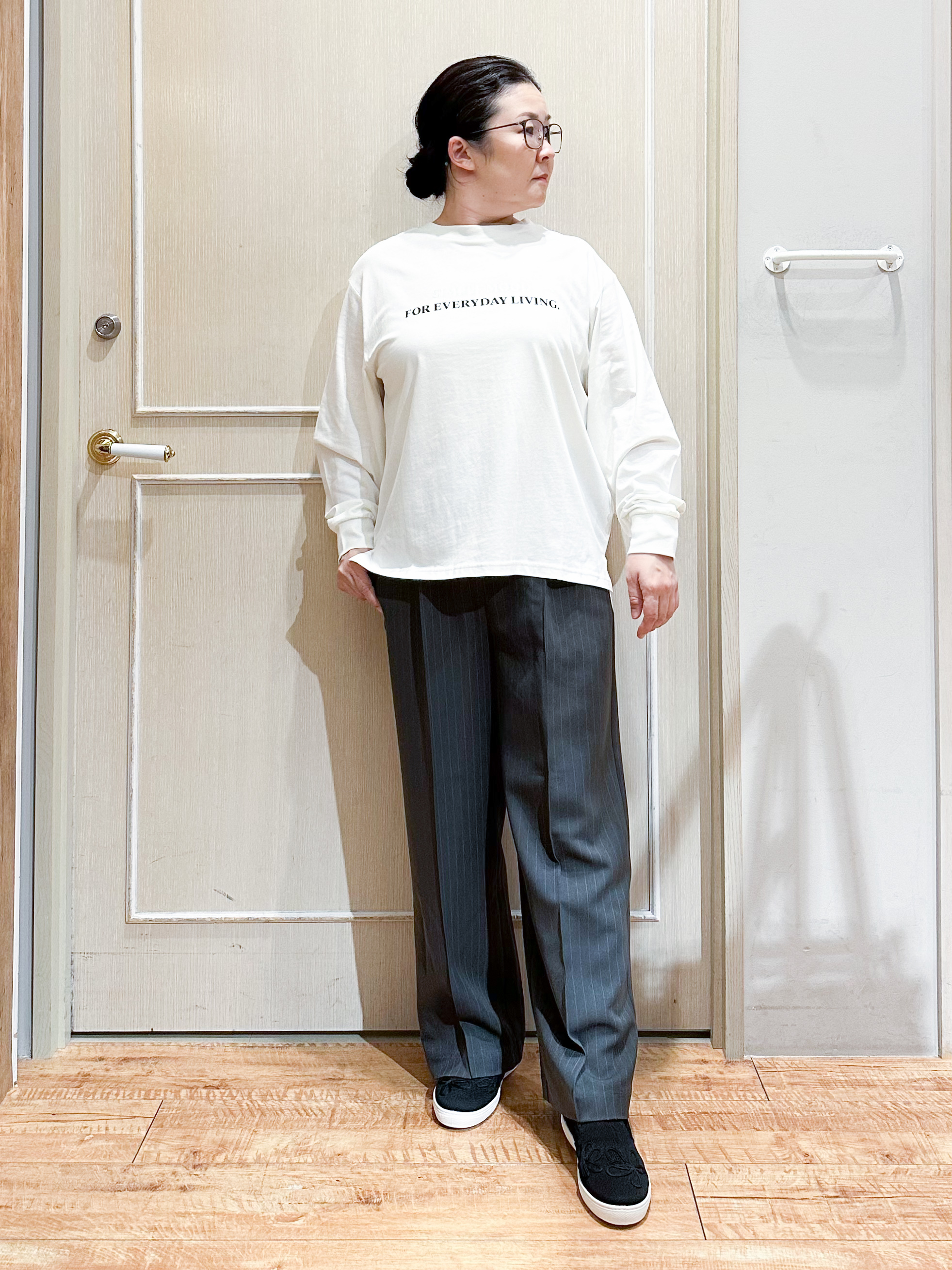umeさんの「SHOO･LA･RUE｜【セットアップ可/洗濯機可】軽やかに羽織れる スポンディッシュ ニットカーディガン」を使ったコーディネート