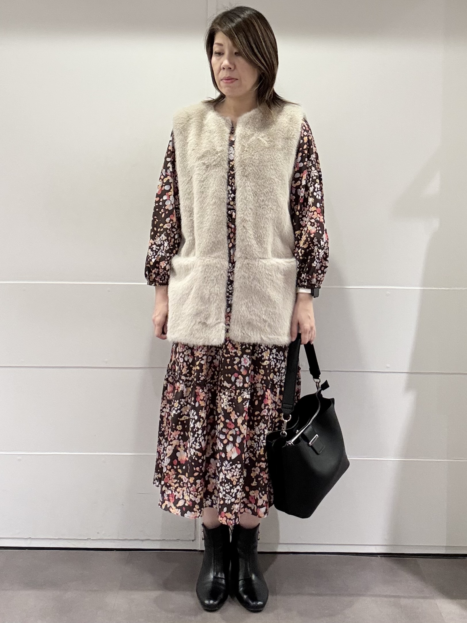 mamiさんの「Reflect｜フラワープリント フェミニンワンピース」を使ったコーディネート