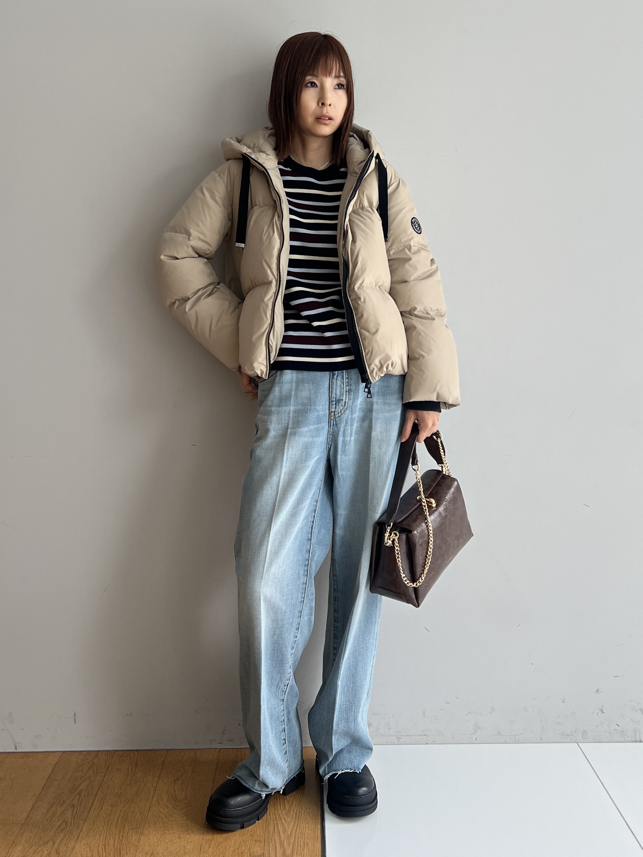 misaさんの「DRESSTERIOR｜ストレッチ フルニードルボーダーニット」を使ったコーディネート
