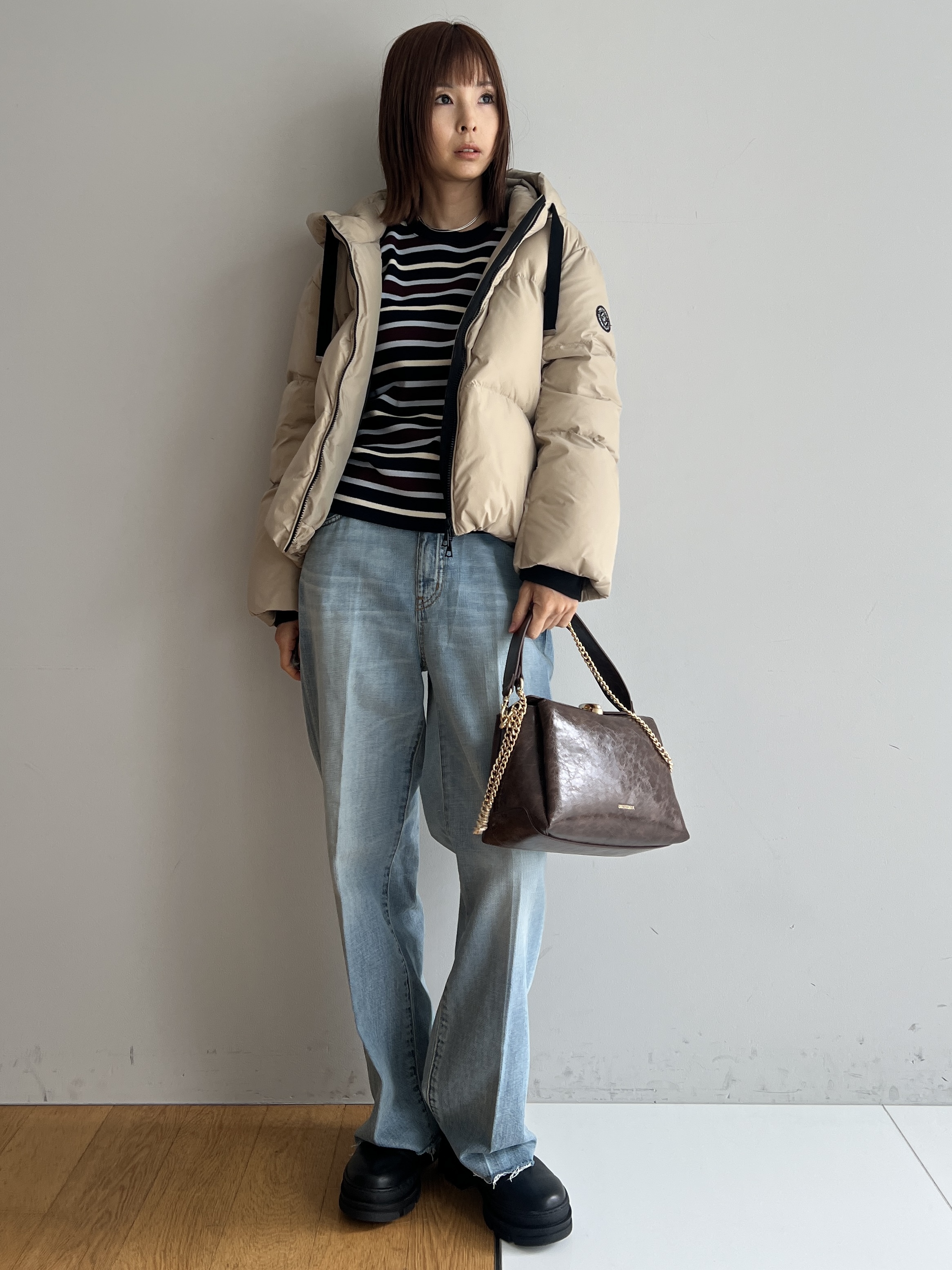 misaさんの「DRESSTERIOR｜ストレッチ フルニードルボーダーニット」を使ったコーディネート