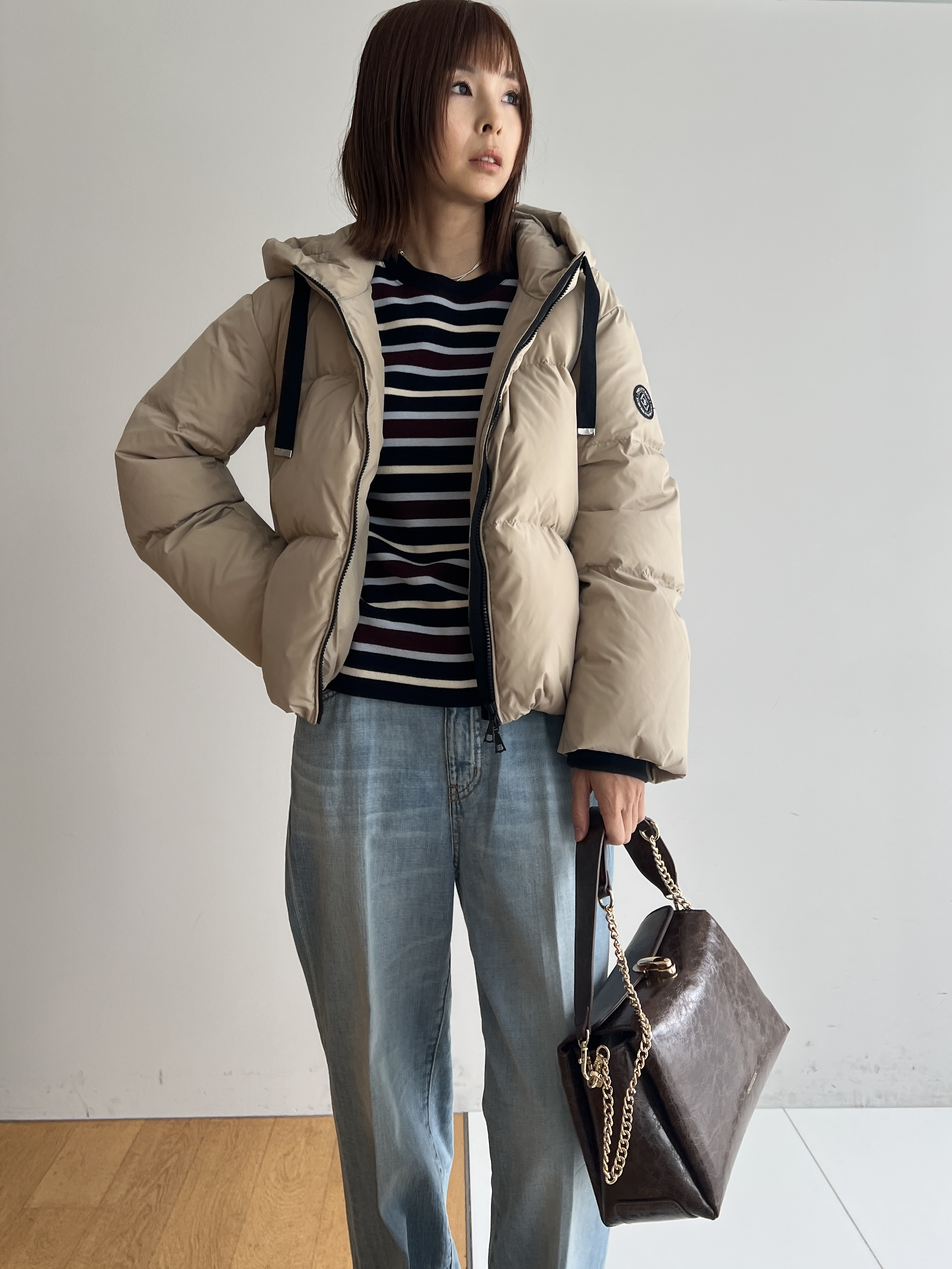 misaさんの「DRESSTERIOR｜ストレッチ フルニードルボーダーニット」を使ったコーディネート
