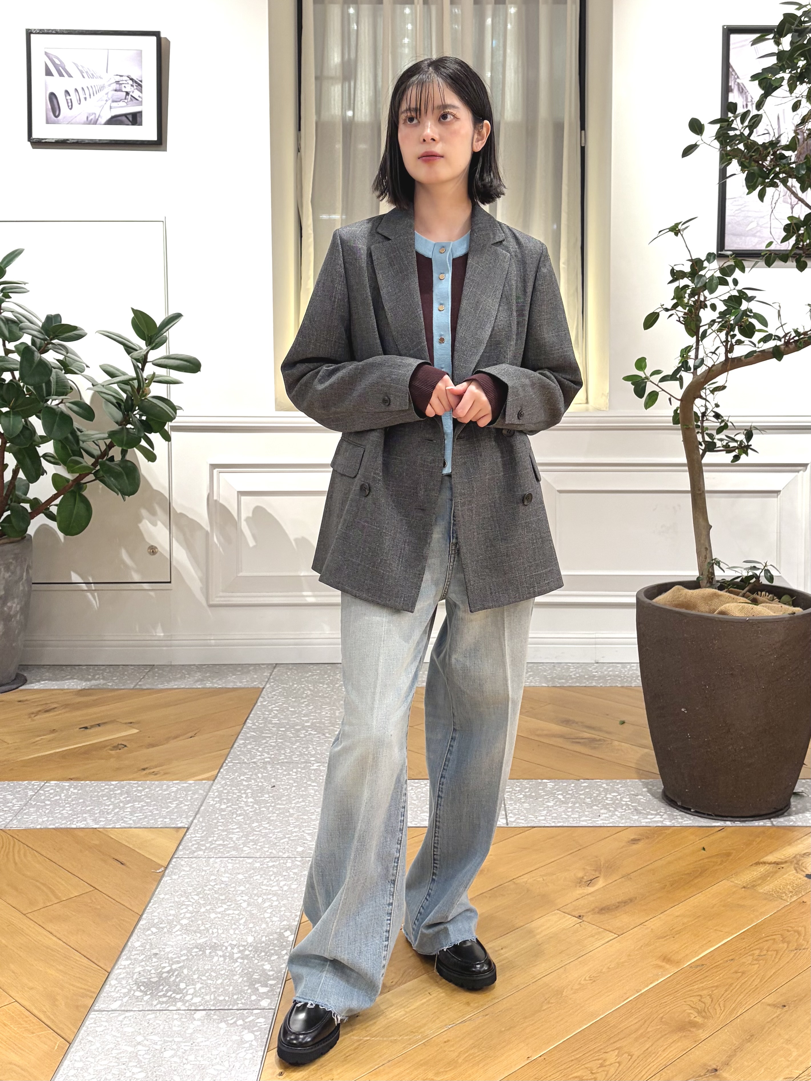 pupiさんの「DRESSTERIOR｜シャークスキン ラフジャケット」を使ったコーディネート