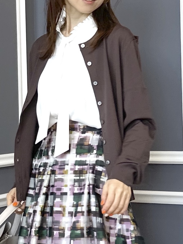 Miwaさんの「UNTITLED｜【アンサンブル可能/秋羽織り】コンパクトニットカーディガン」を使ったコーディネート