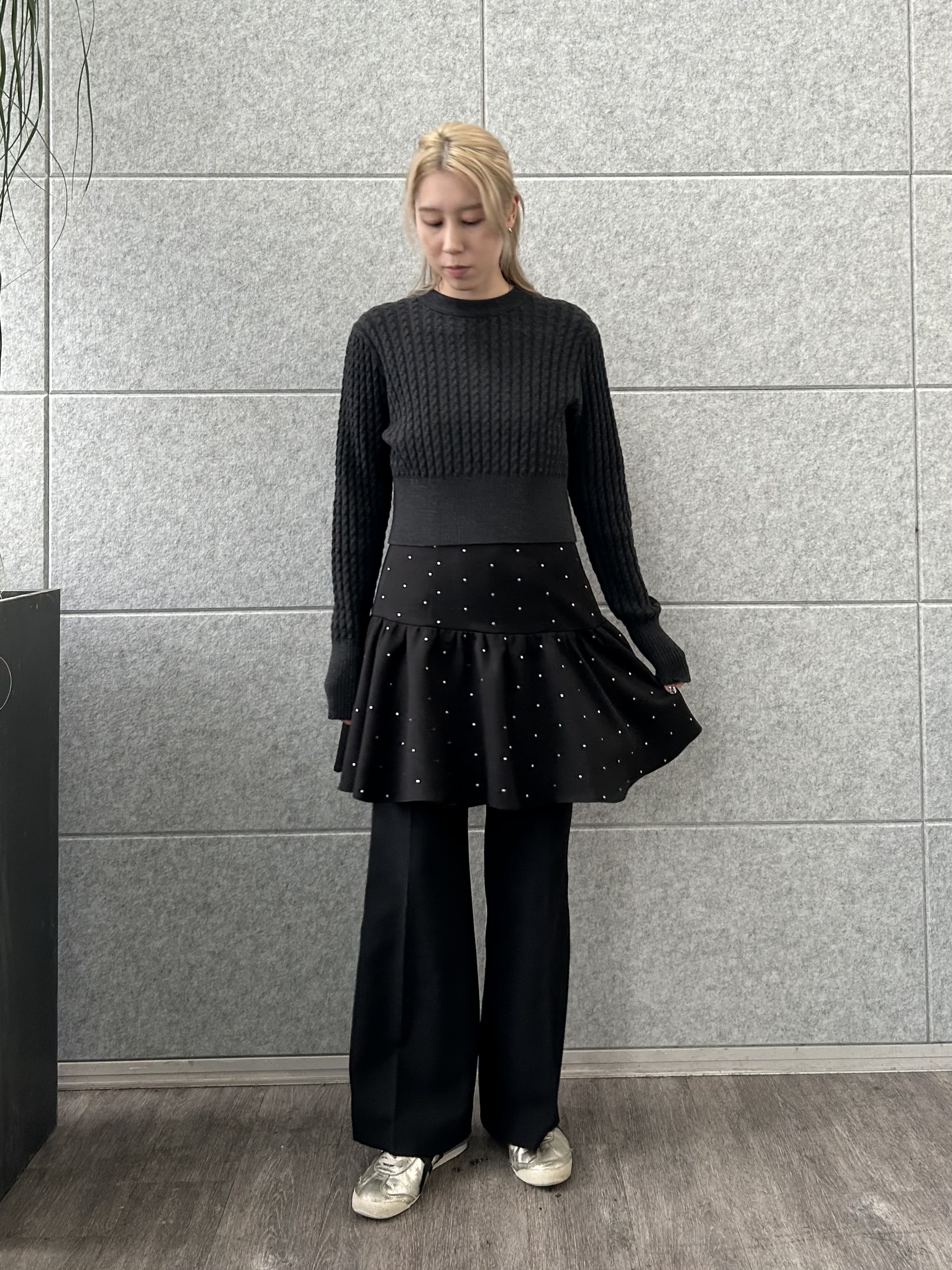 honoka Aさんの「CODE A｜cable open back knit」を使ったコーディネート