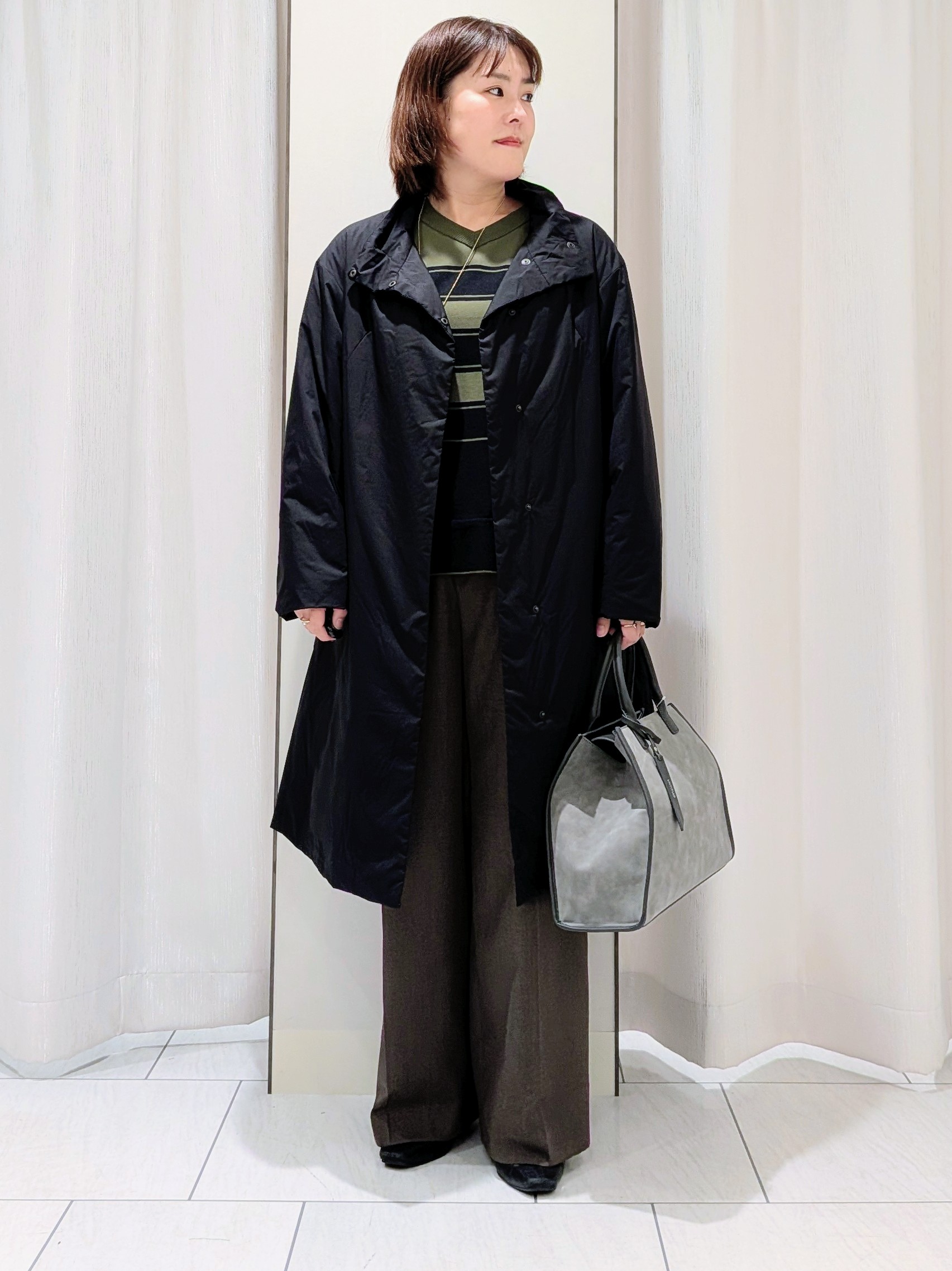 Onumaさんの「UNTITLED｜【撥水/軽量/薄中綿入り】スタンドカラーコート」を使ったコーディネート