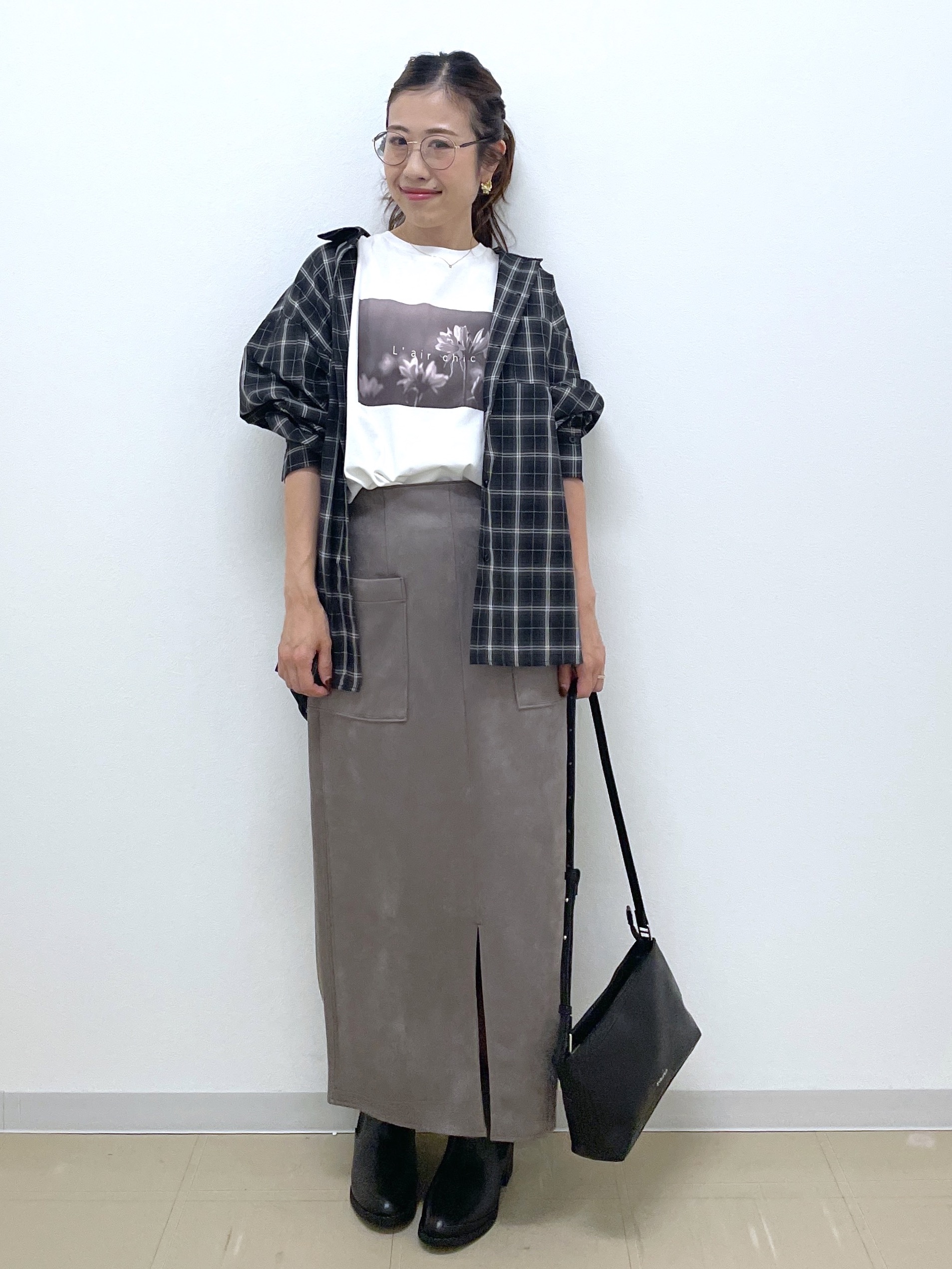 Akiさんの「OPAQUE.CLIP｜チェック柄シャツ【洗濯機OK】」を使ったコーディネート