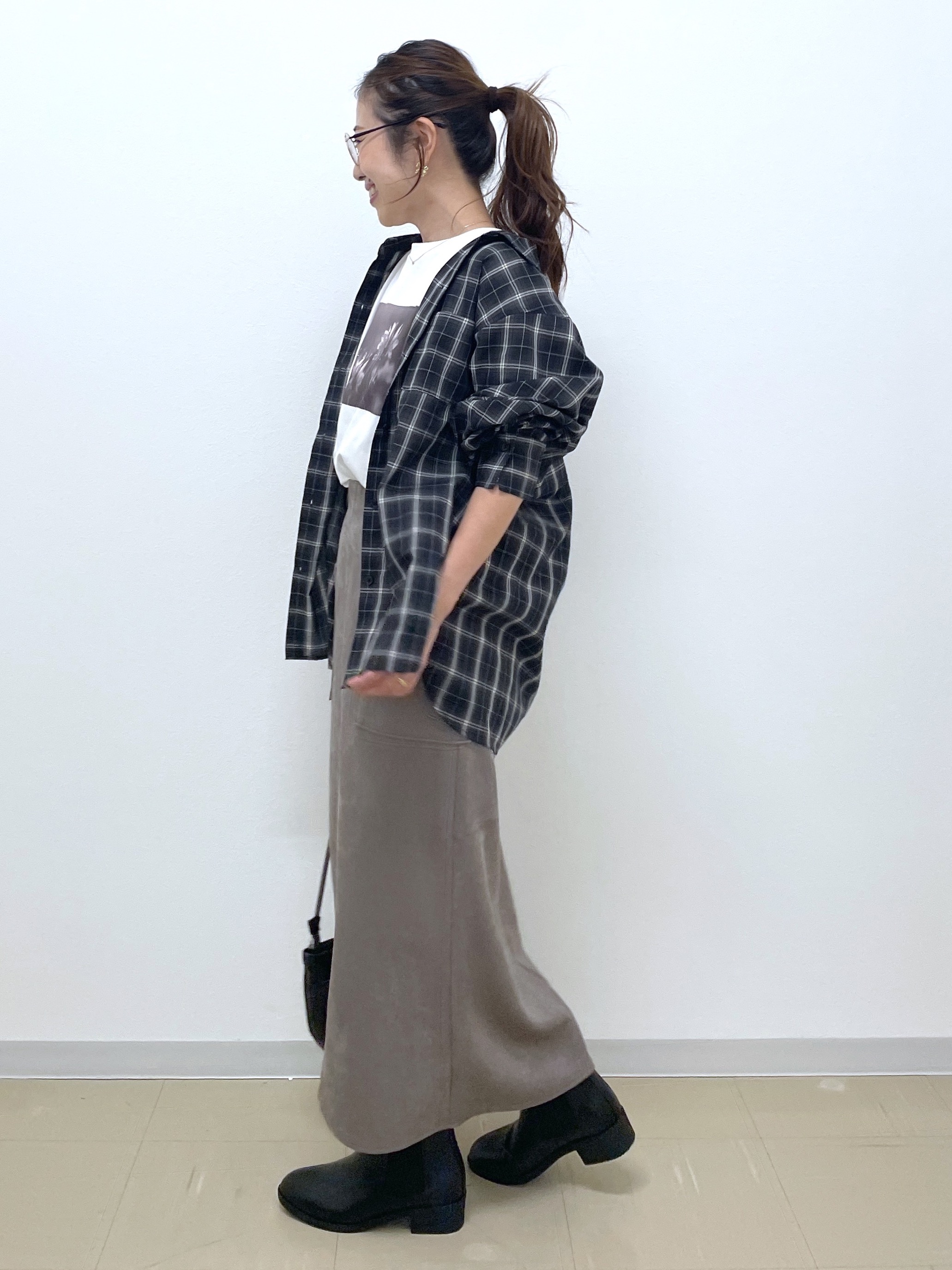 Akiさんの「OPAQUE.CLIP｜チェック柄シャツ【洗濯機OK】」を使ったコーディネート