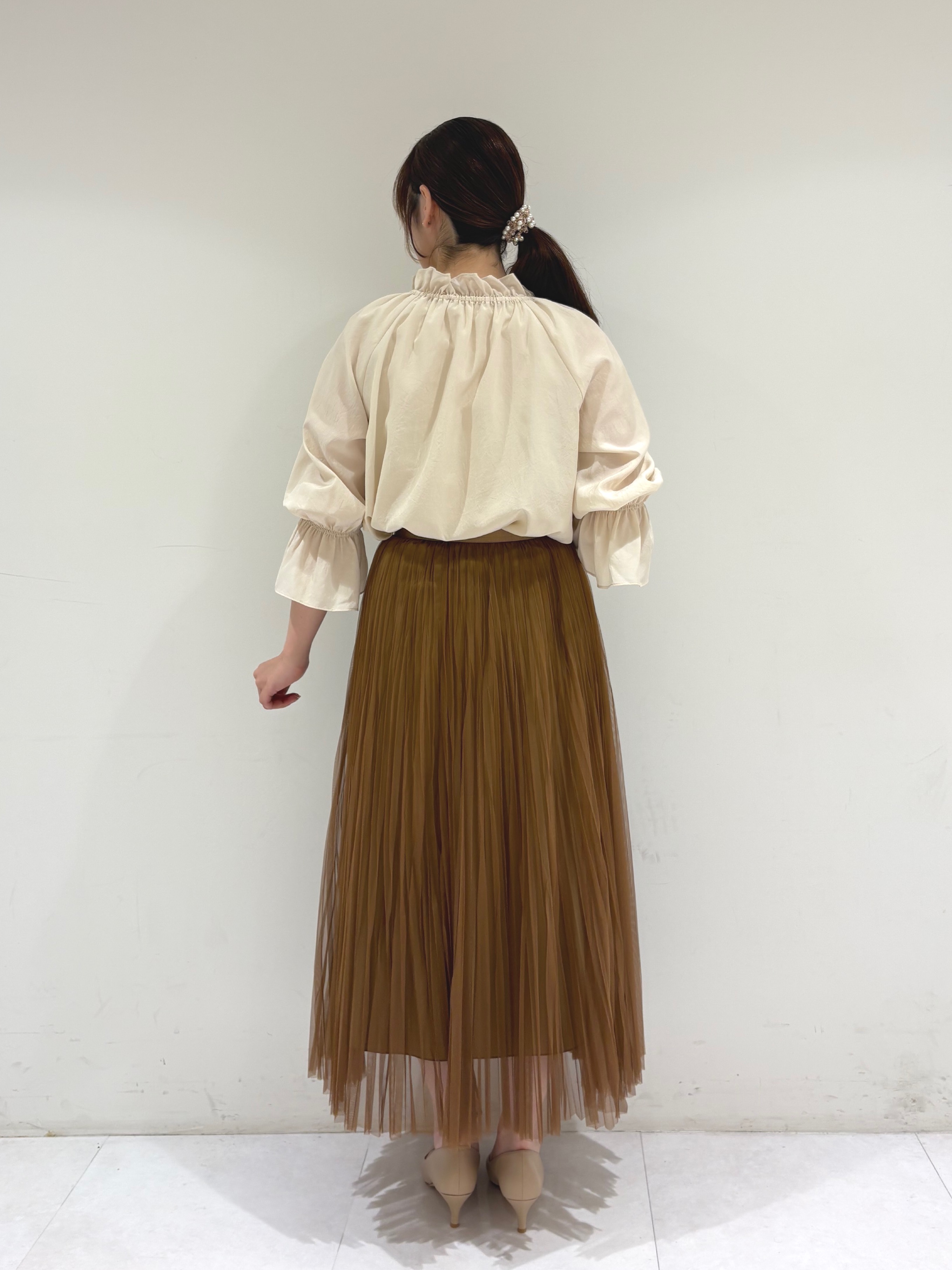 たばしさんの「COUP DE CHANCE｜【手洗い可】エアリーチュールスカート」を使ったコーディネート