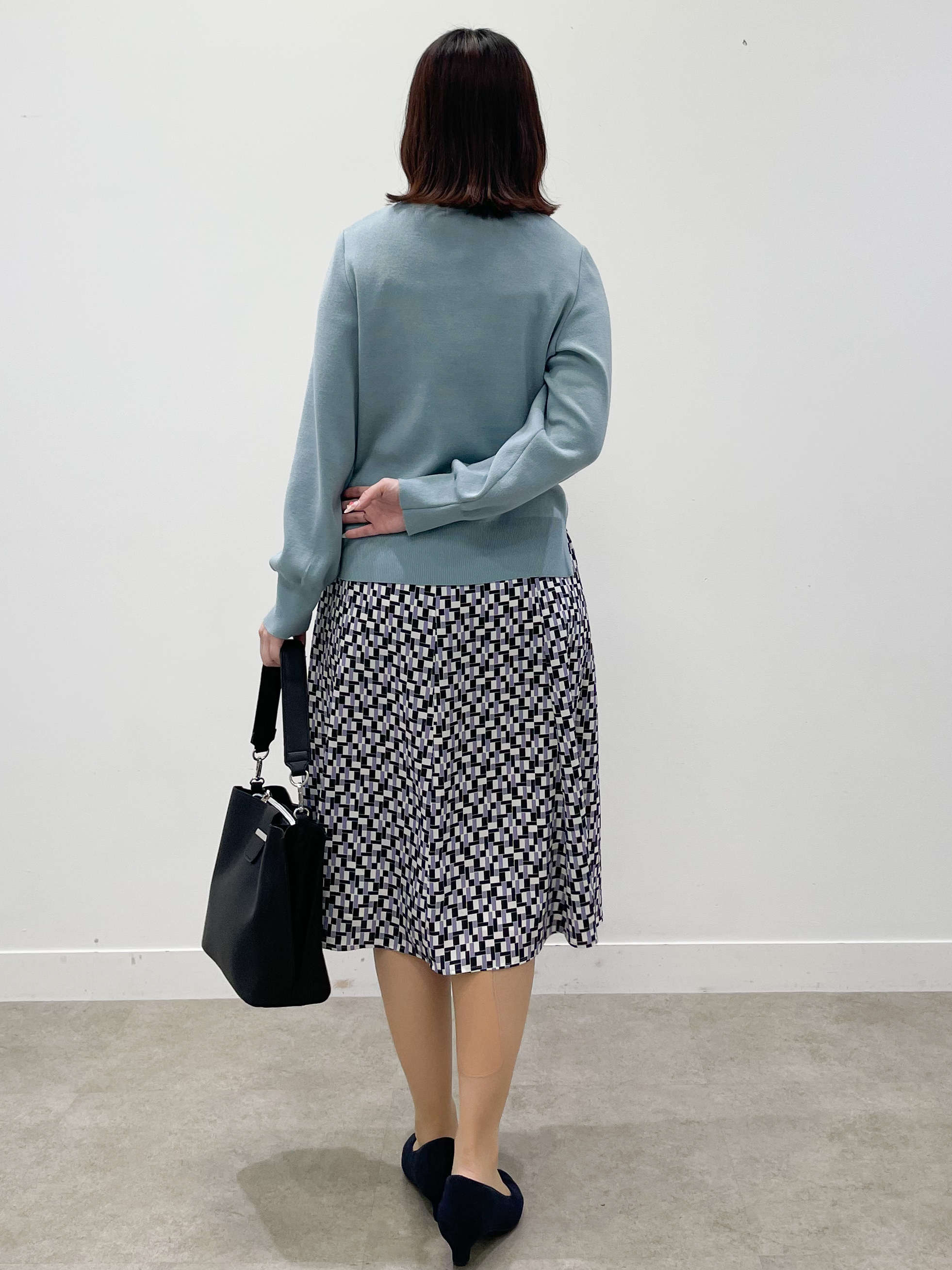 yukariさんの「Reflect｜【SS-4Lサイズ／セットアップ】幾何柄プリント フレアスカート」を使ったコーディネート