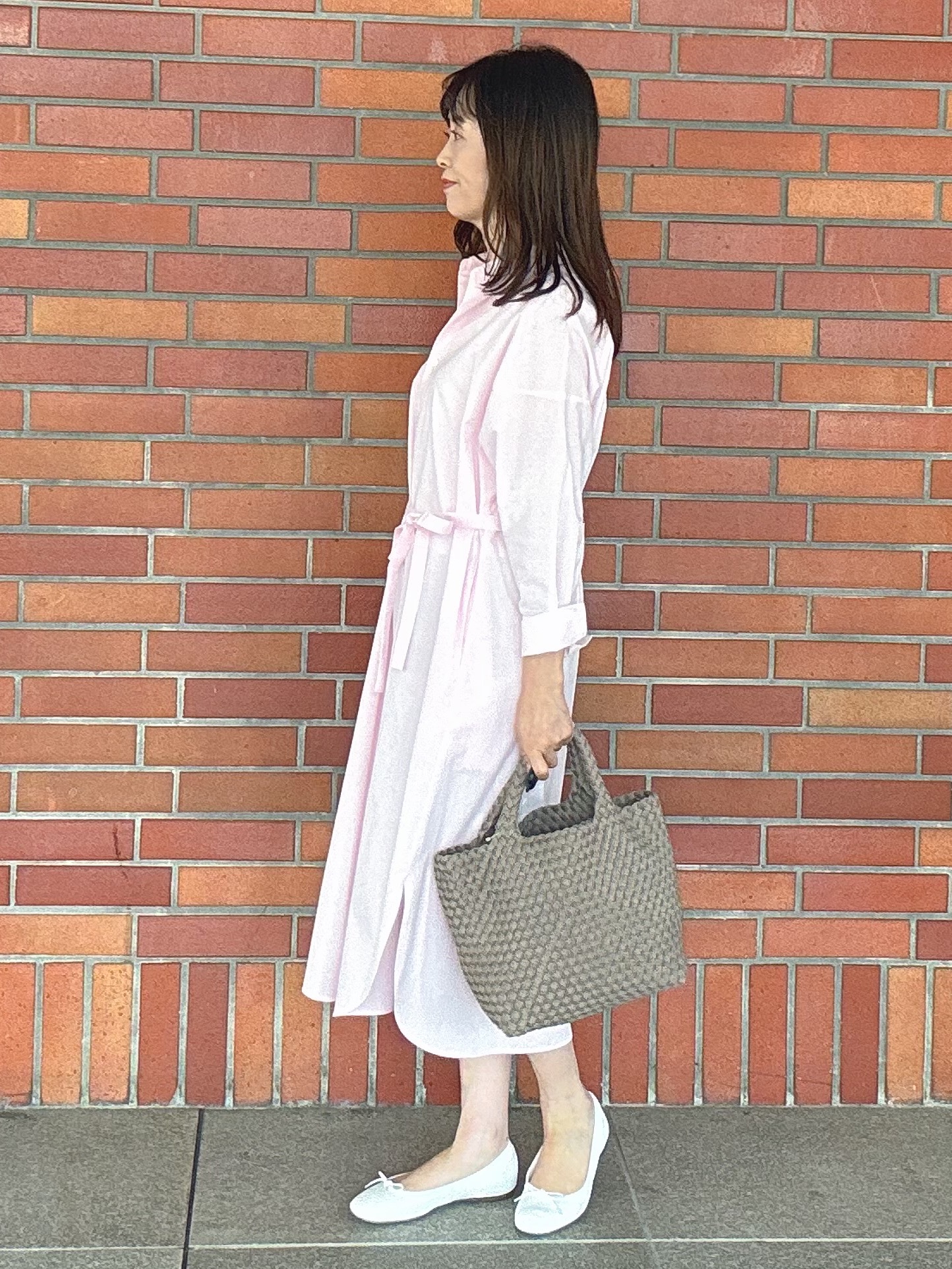 makiさんの「UNTITLED｜ロングシャツワンピース」を使ったコーディネート