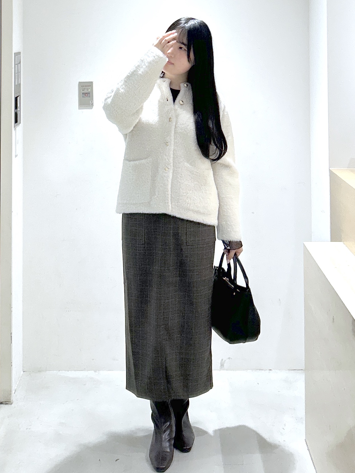 sayaさんの「OPAQUE.CLIP｜ダブルフェイスニットカーディガン」を使ったコーディネート