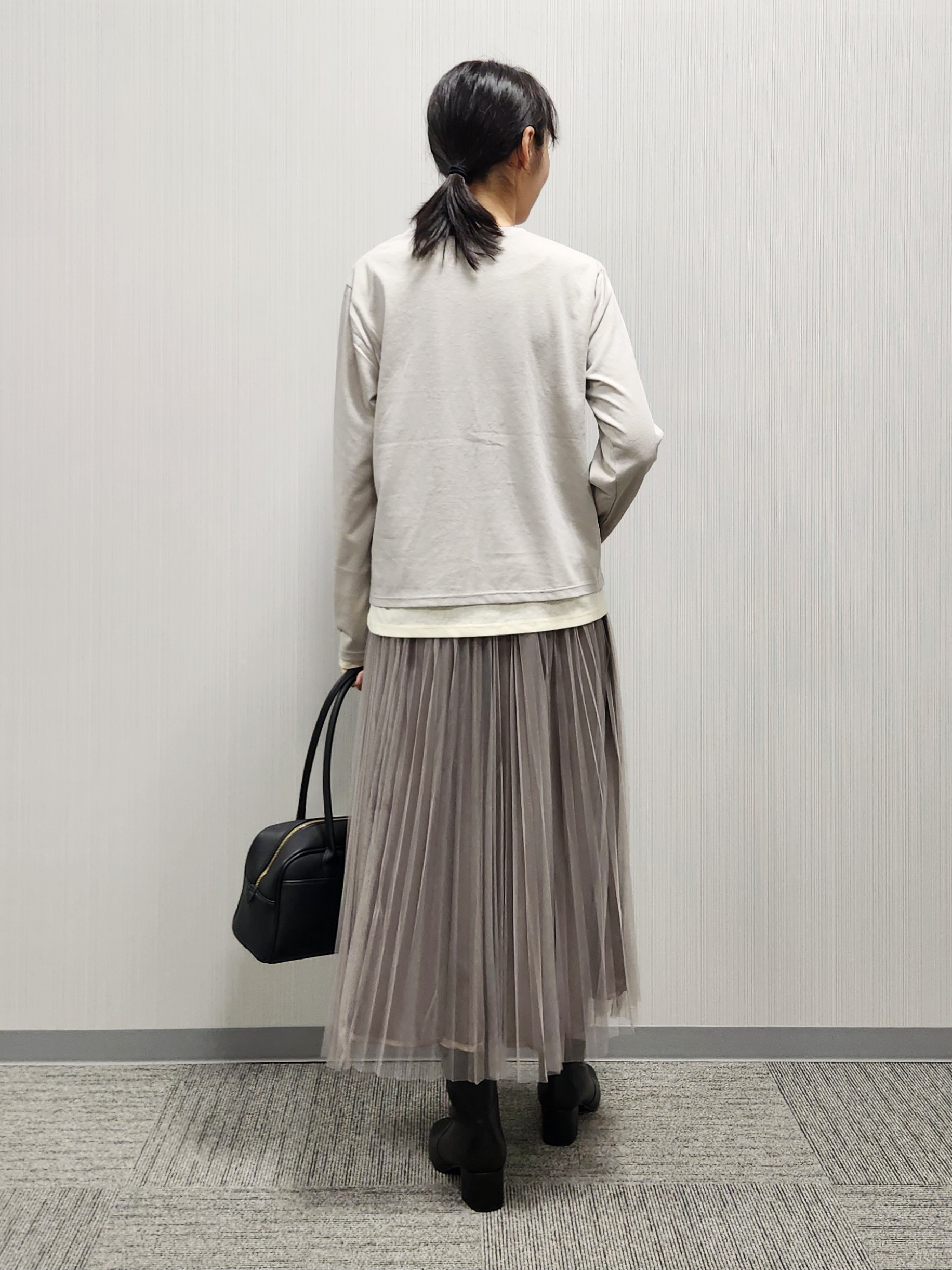 naraさんの「Dessin｜【セットアイテム/1枚で決まる】配色シアーロンT＆クルーネックカーディガン」を使ったコーディネート
