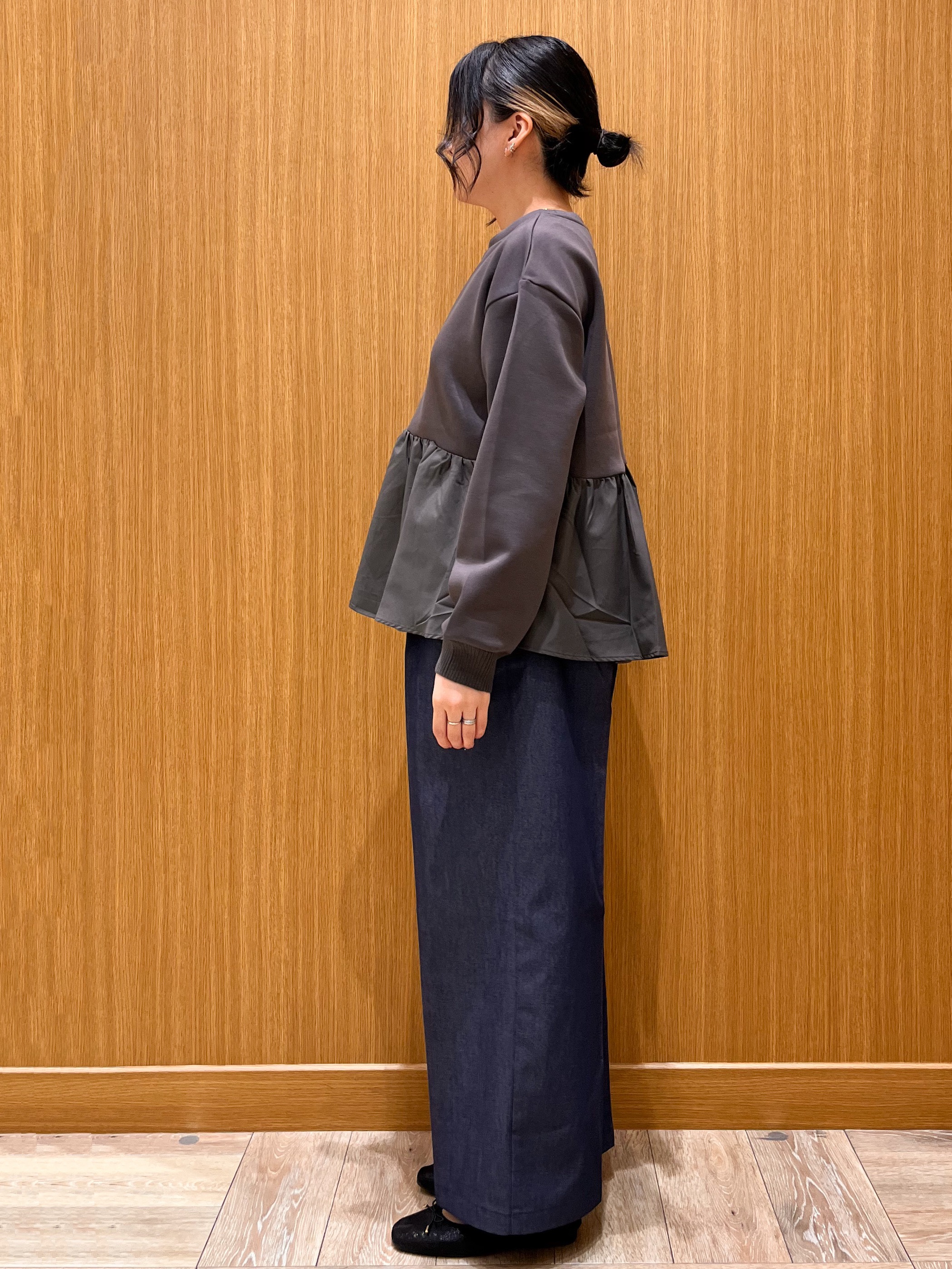 aさんの「OPAQUE.CLIP｜ペプラムドッキングトップス【洗濯機OK】」を使ったコーディネート