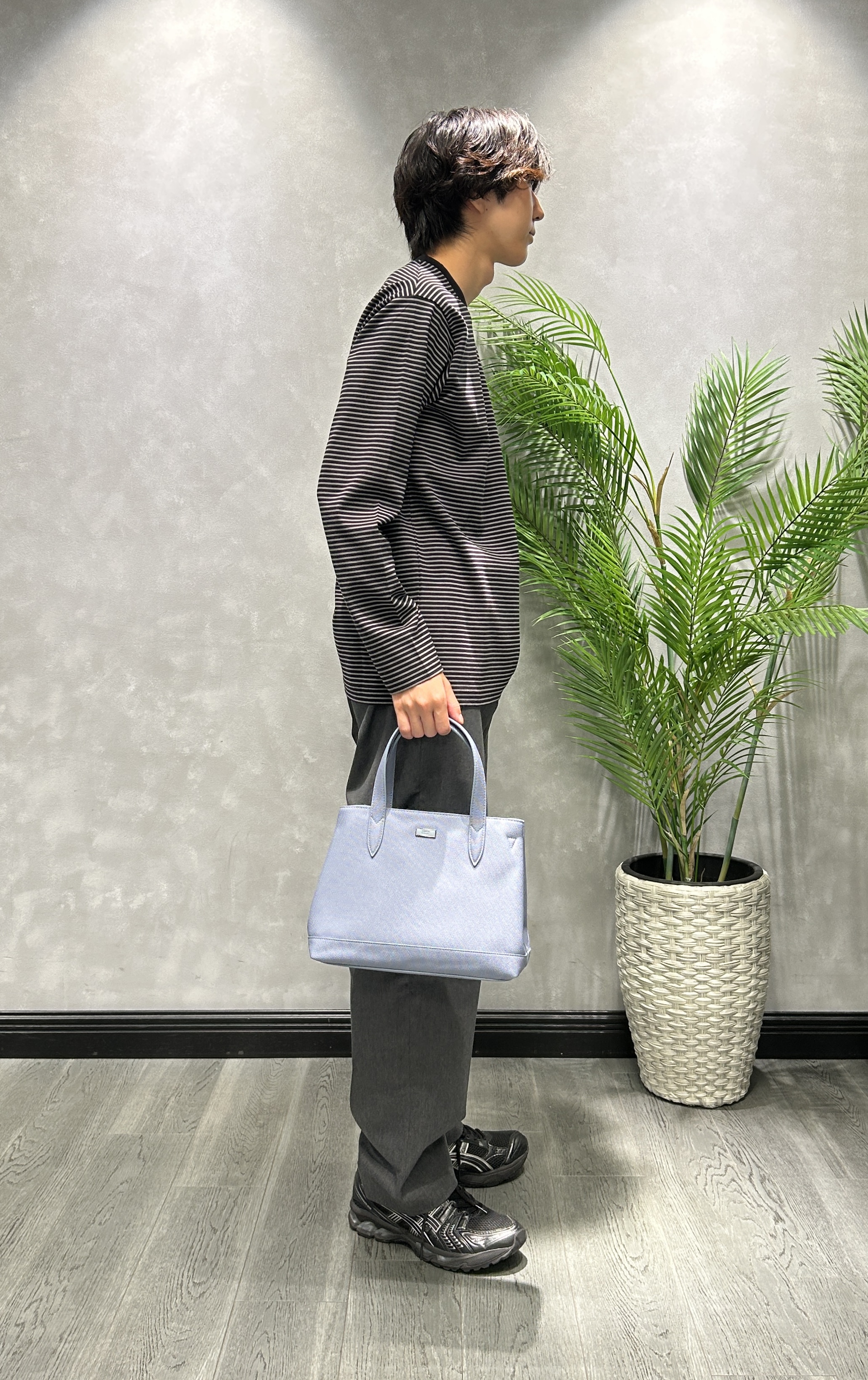 ruiさんの「TAKEO KIKUCHI｜シルケット ボーダー 長袖 Tシャツ」を使ったコーディネート
