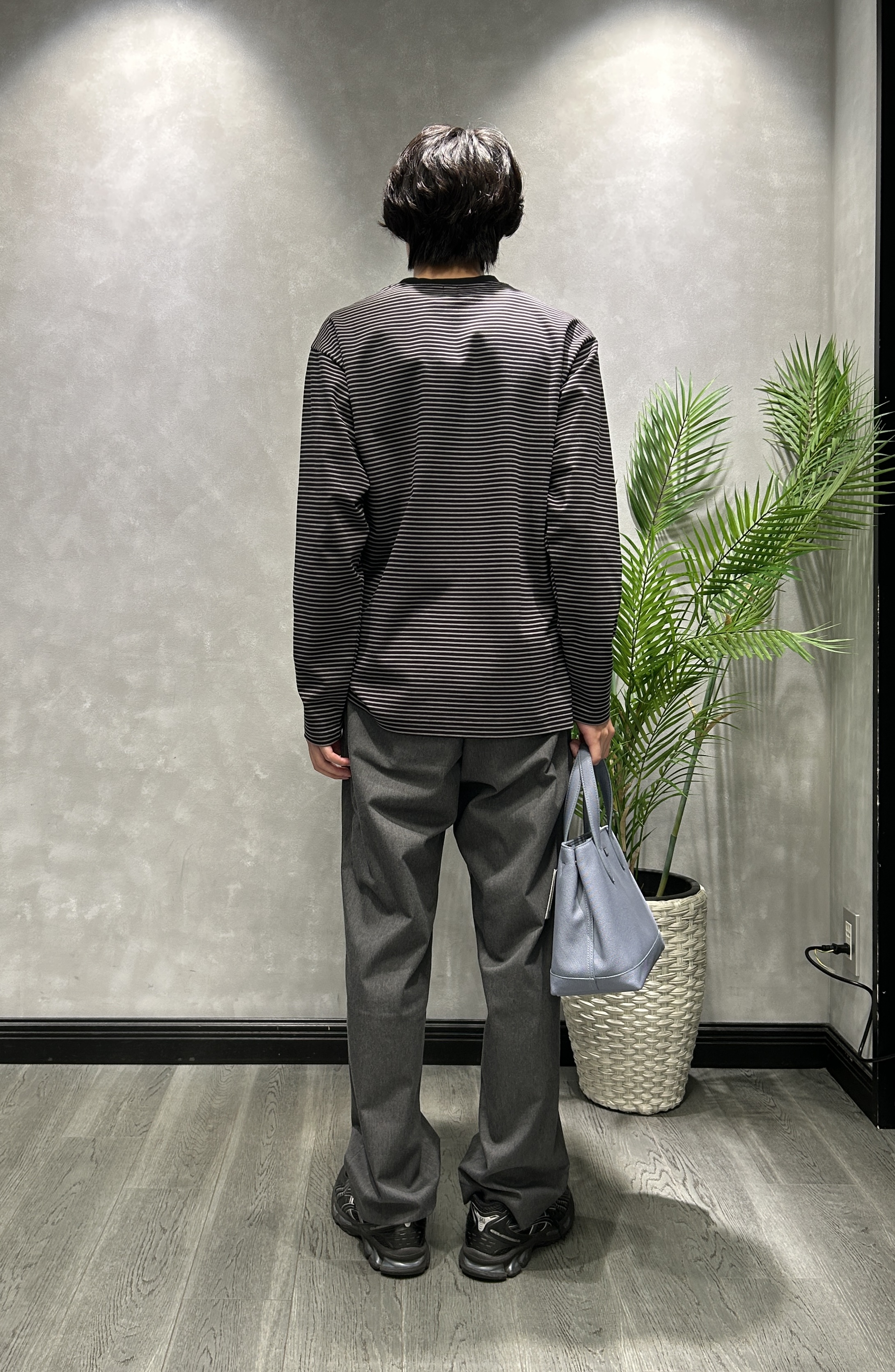 ruiさんの「TAKEO KIKUCHI｜シルケット ボーダー 長袖 Tシャツ」を使ったコーディネート