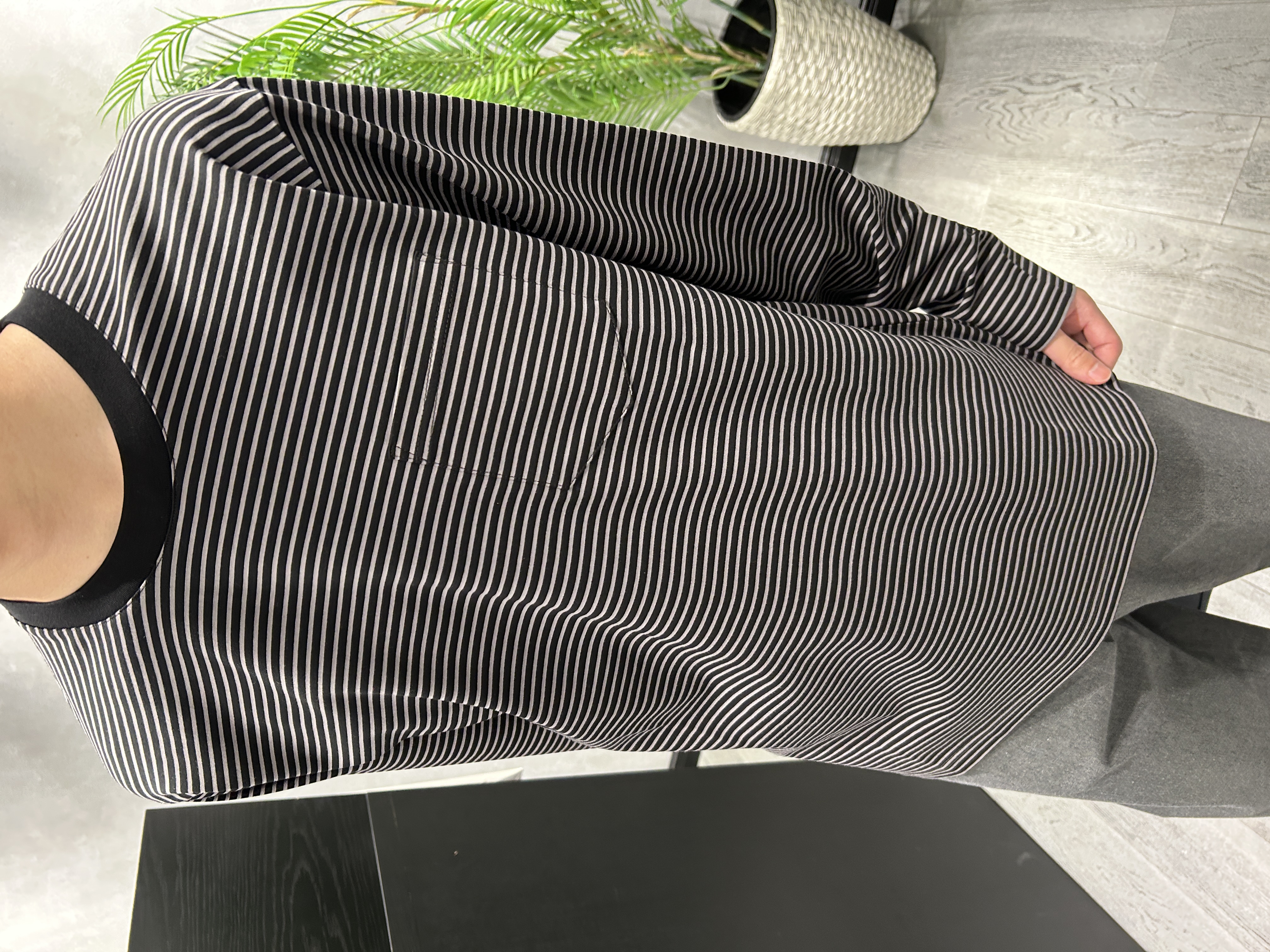 ruiさんの「TAKEO KIKUCHI｜シルケット ボーダー 長袖 Tシャツ」を使ったコーディネート