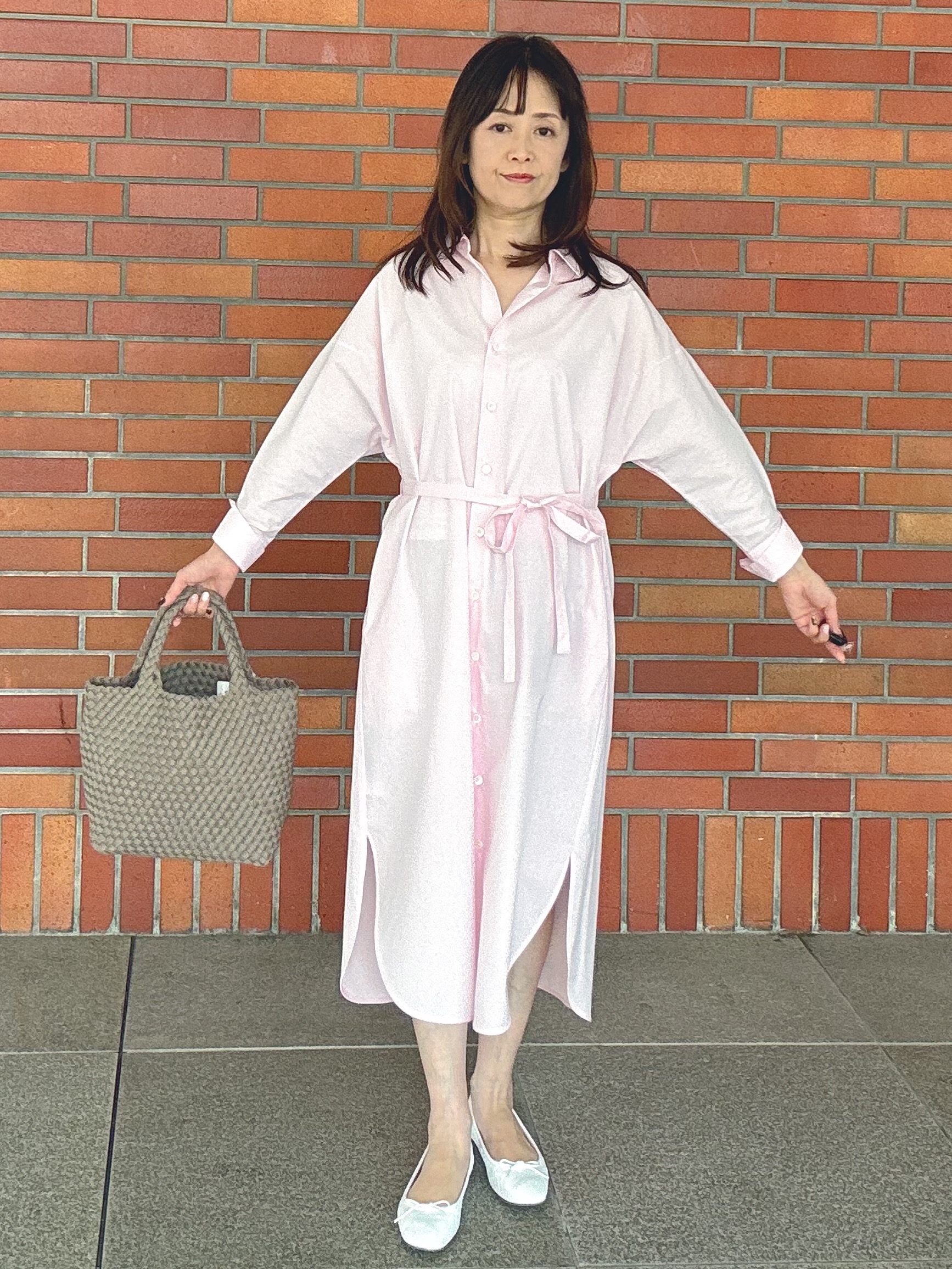 makiさんの「UNTITLED｜ロングシャツワンピース」を使ったコーディネート