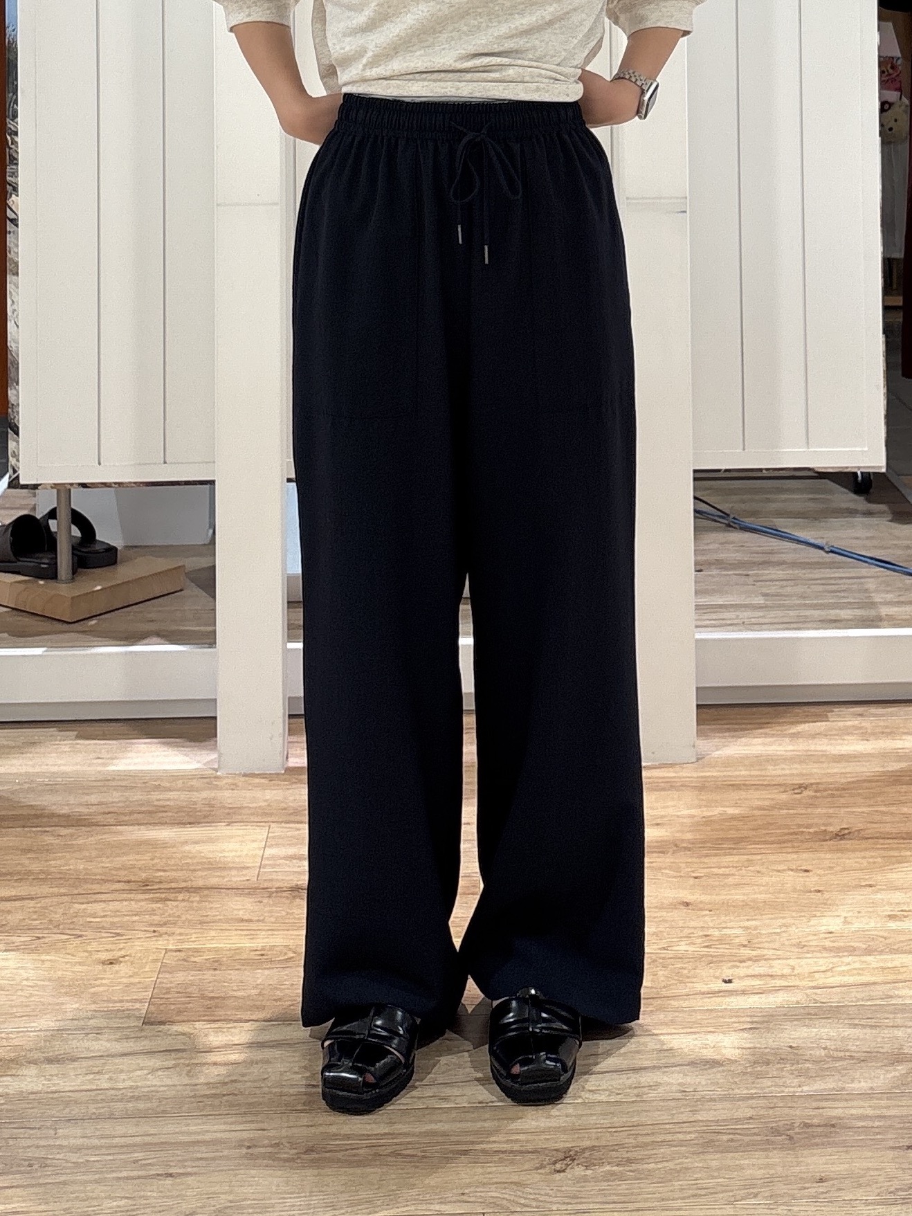 hinakoさんの「Dessin｜【高レビュー/洗える/XS-L】バックヘンリーミニ裏毛 5分袖」を使ったコーディネート