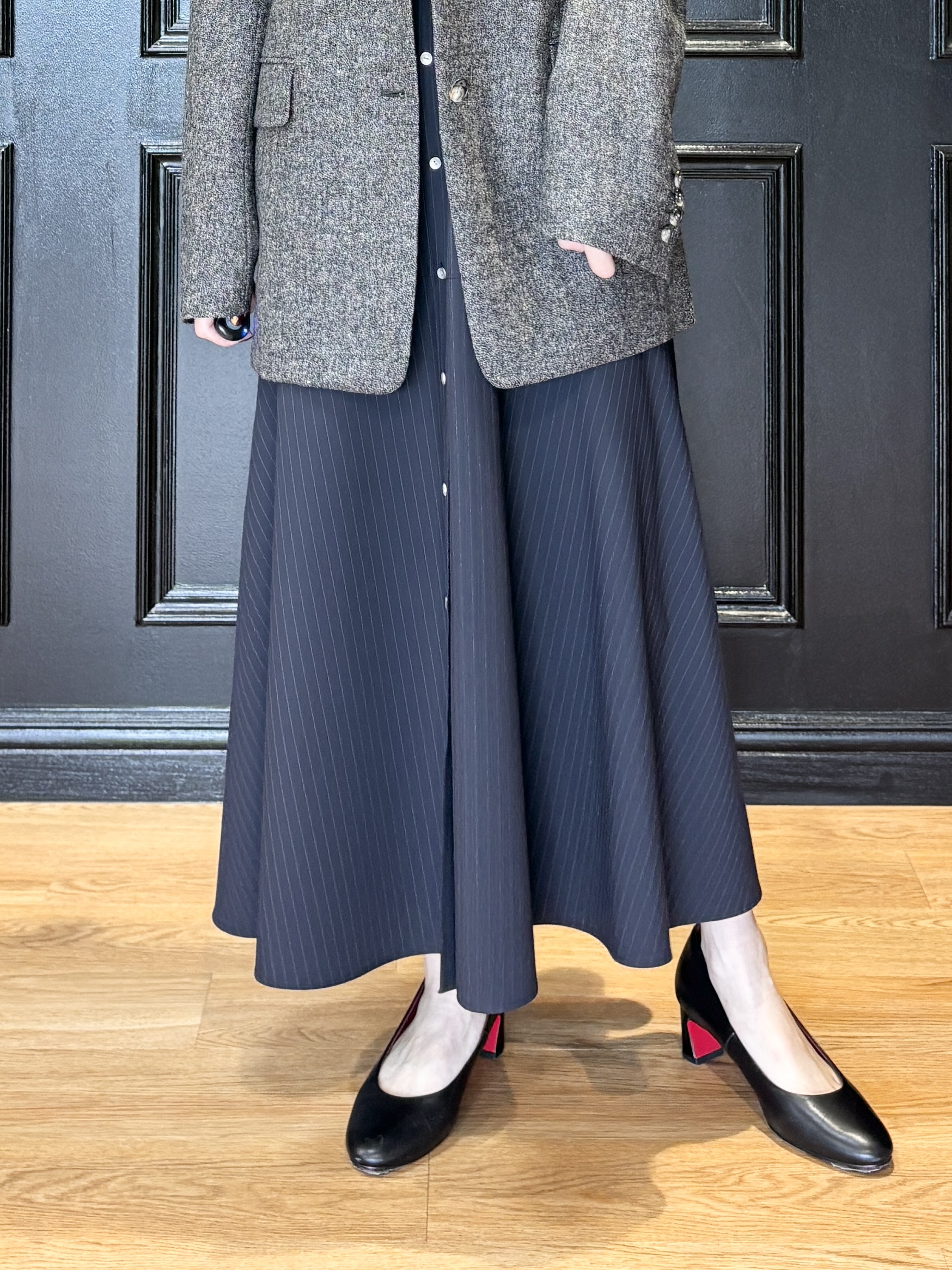 清水夏姫さんの「DRESSTERIOR｜【セットアップ可】ネップツイード ジャケット」を使ったコーディネート