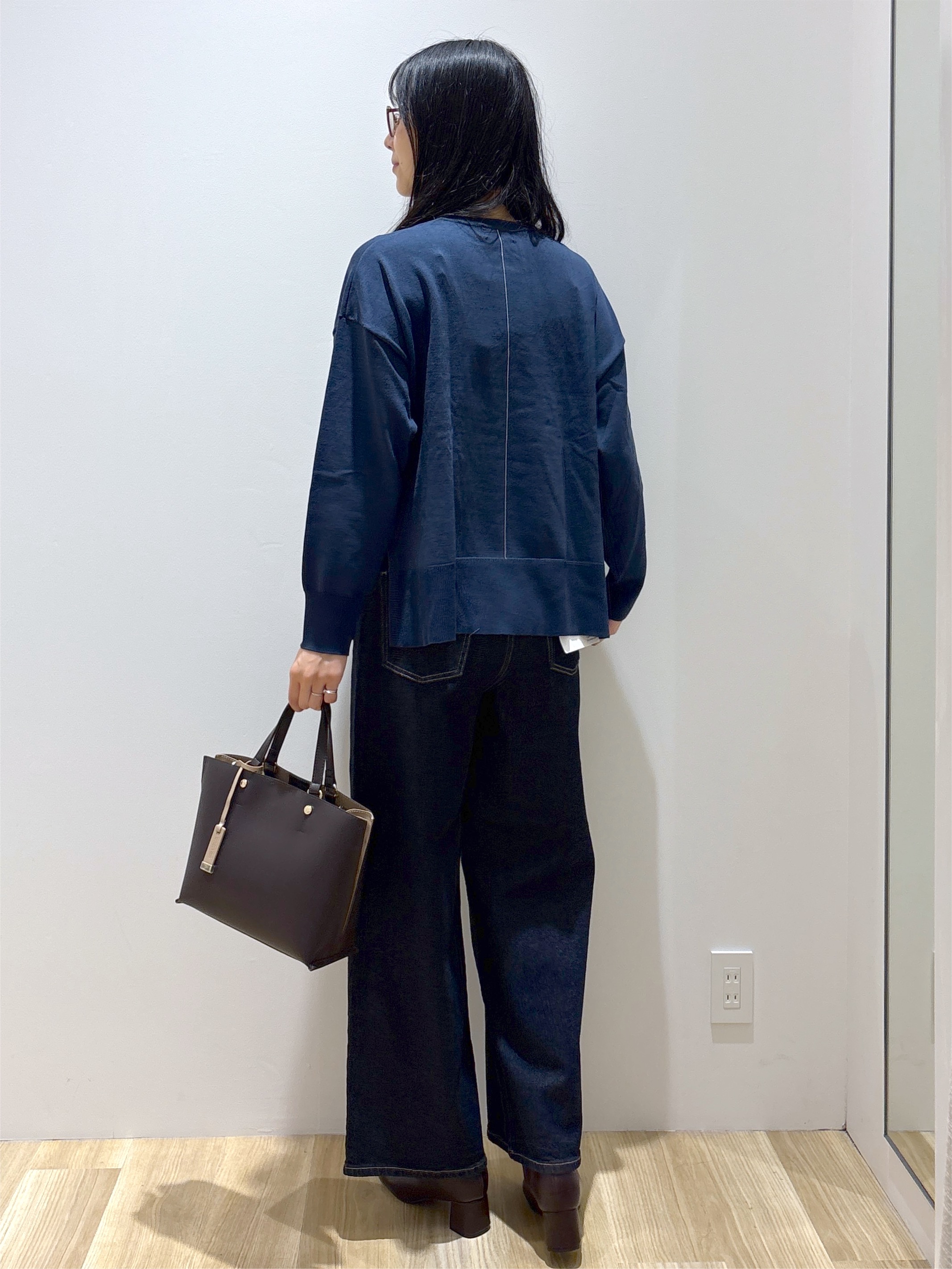 sachikoさんの「OPAQUE.CLIP｜リラクシークルーニット【洗濯機OK】」を使ったコーディネート