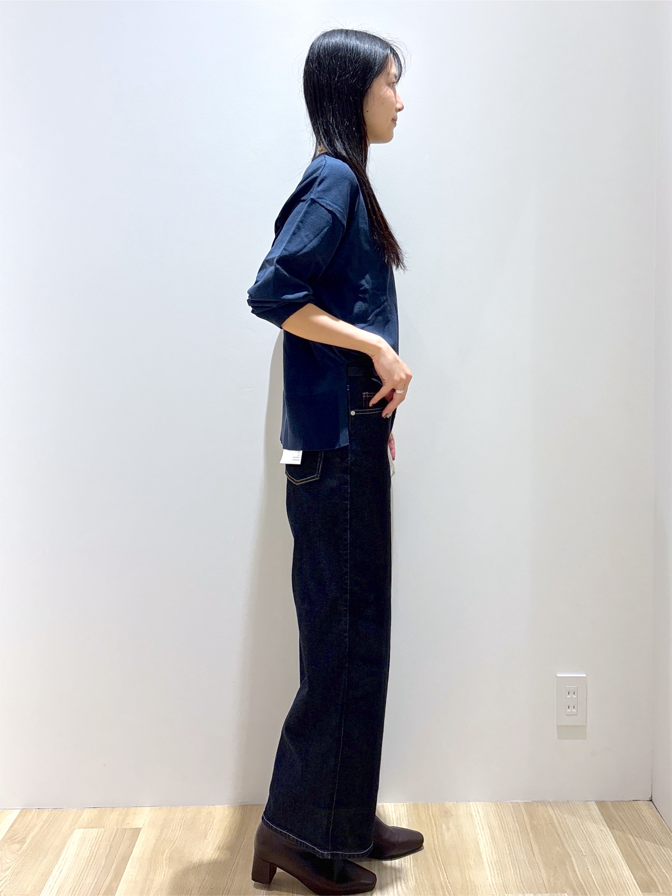 sachikoさんの「OPAQUE.CLIP｜リラクシークルーニット【洗濯機OK】」を使ったコーディネート