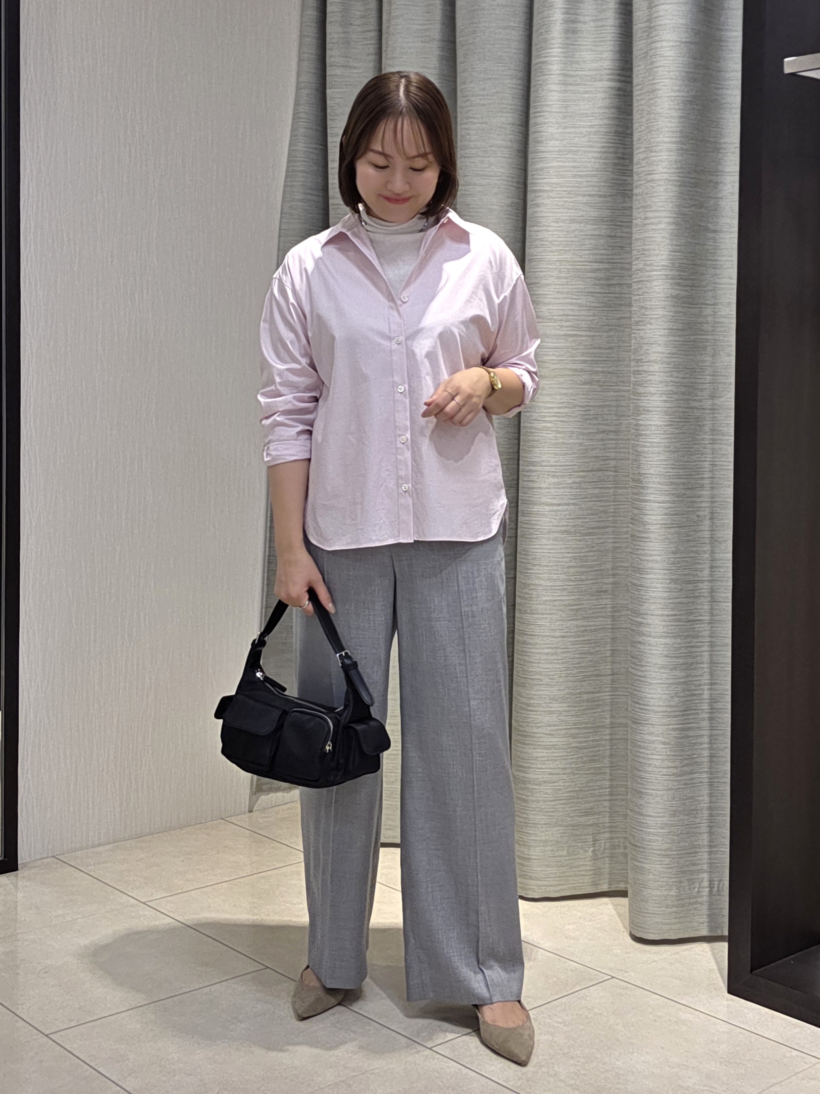 naokoさんの「UNTITLED｜【6色展開/コットン100】カラーベーシックシャツ」を使ったコーディネート
