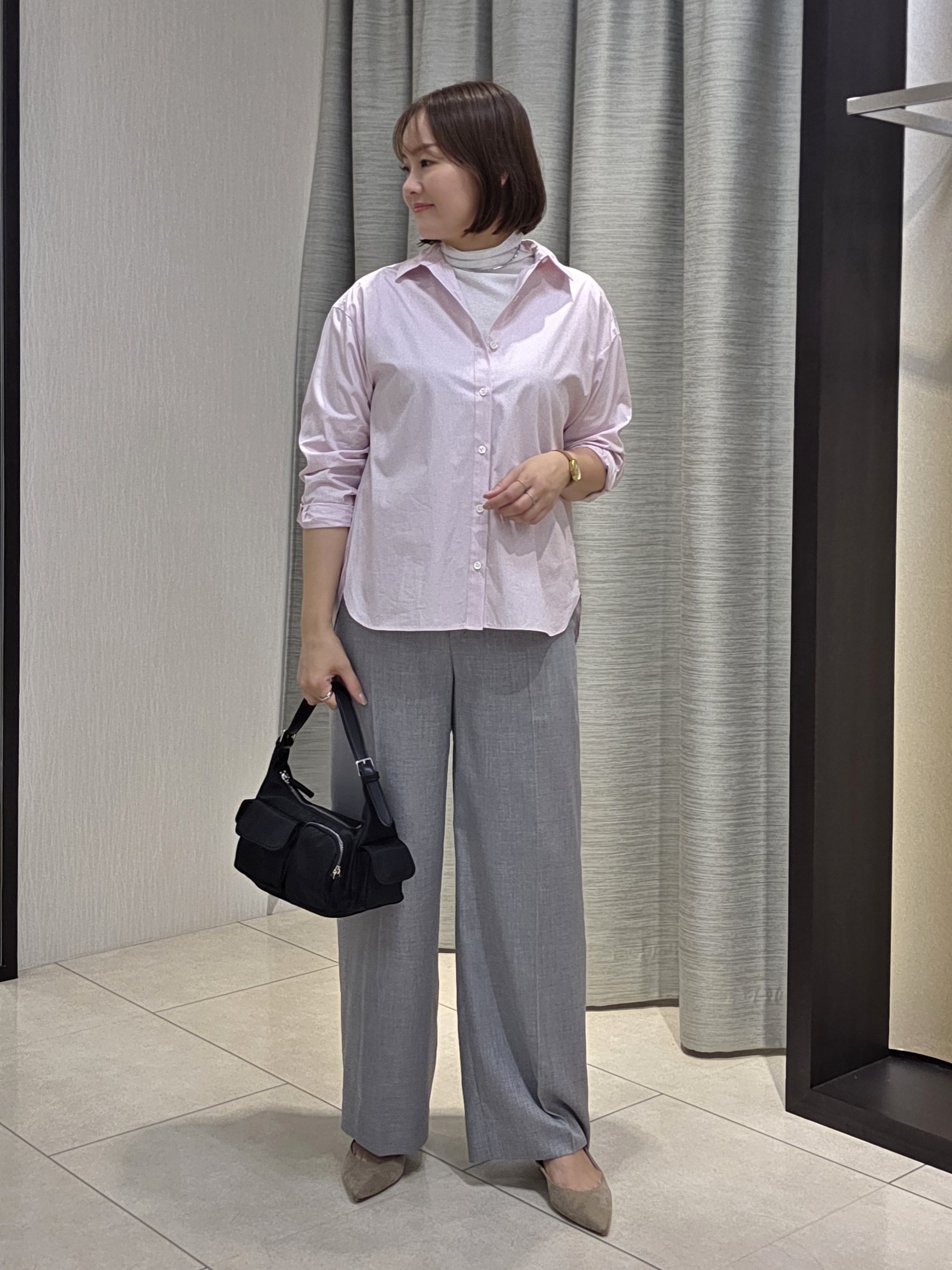 naokoさんの「UNTITLED｜【6色展開/コットン100】カラーベーシックシャツ」を使ったコーディネート