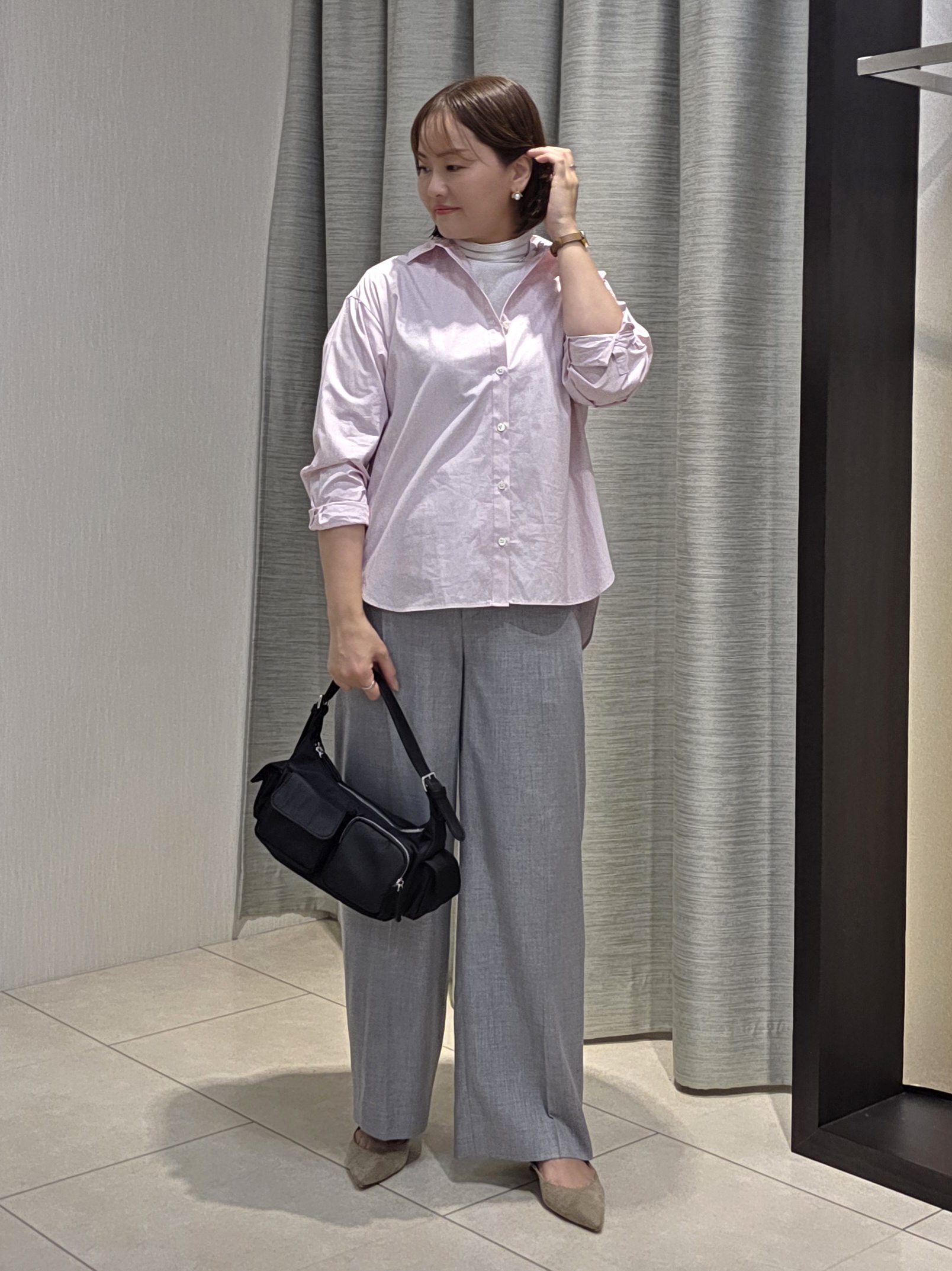 naokoさんの「UNTITLED｜【6色展開/コットン100】カラーベーシックシャツ」を使ったコーディネート
