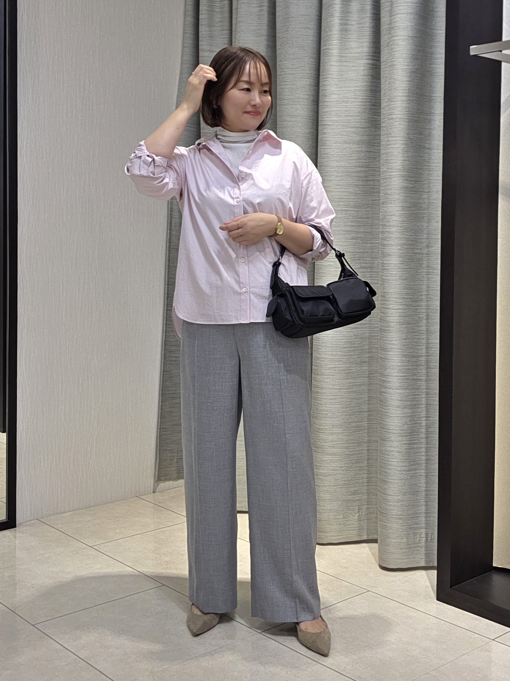 naokoさんの「UNTITLED｜【6色展開/コットン100】カラーベーシックシャツ」を使ったコーディネート
