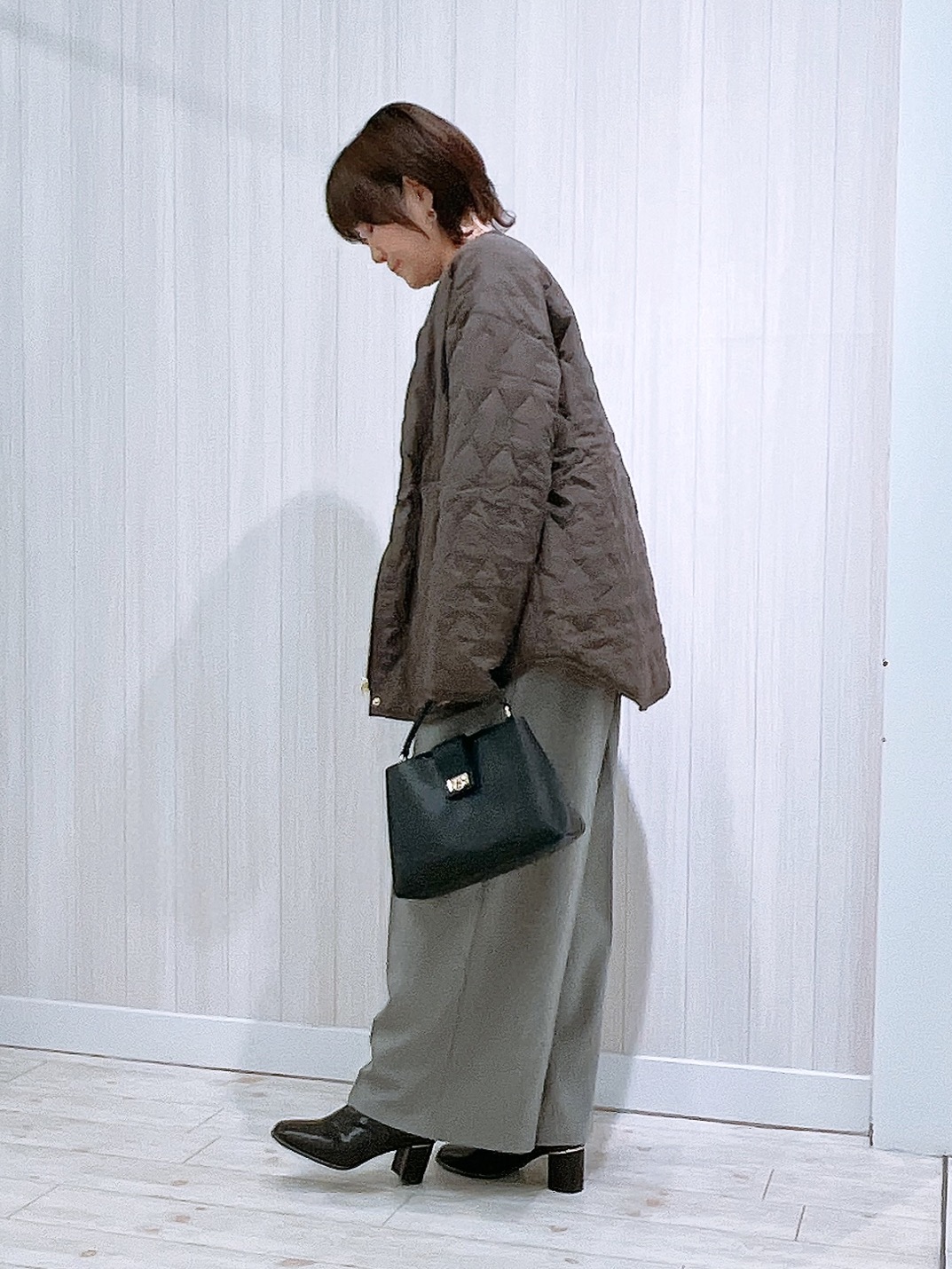 kaneさんの「SHOO･LA･RUE｜【撥水/S-LL/洗濯機可】ウエスト絞れる キルト中綿ジャケット」を使ったコーディネート