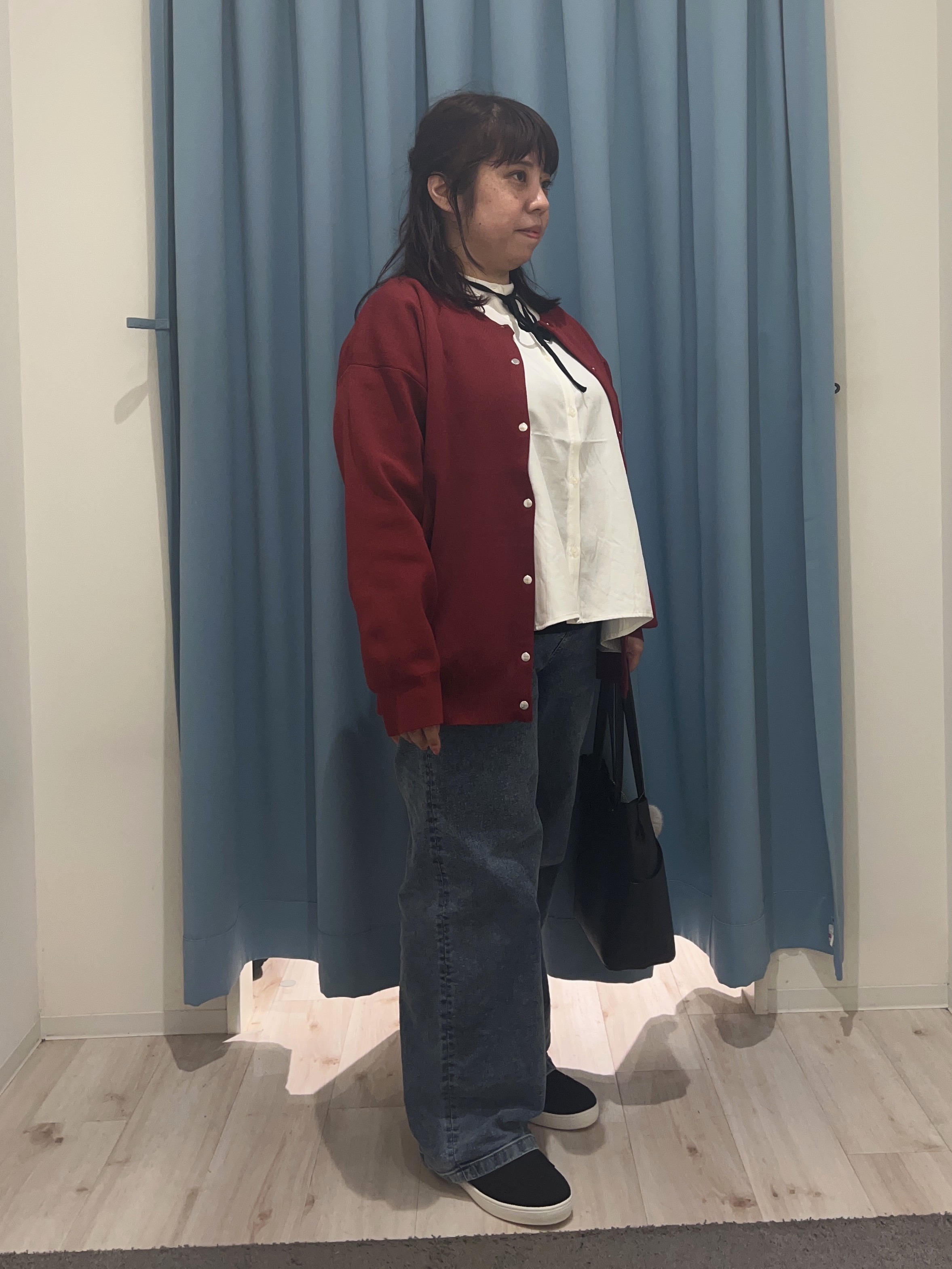 くーさんの「SHOO･LA･RUE｜配色取り外しリボン付きフレアブラウス」を使ったコーディネート