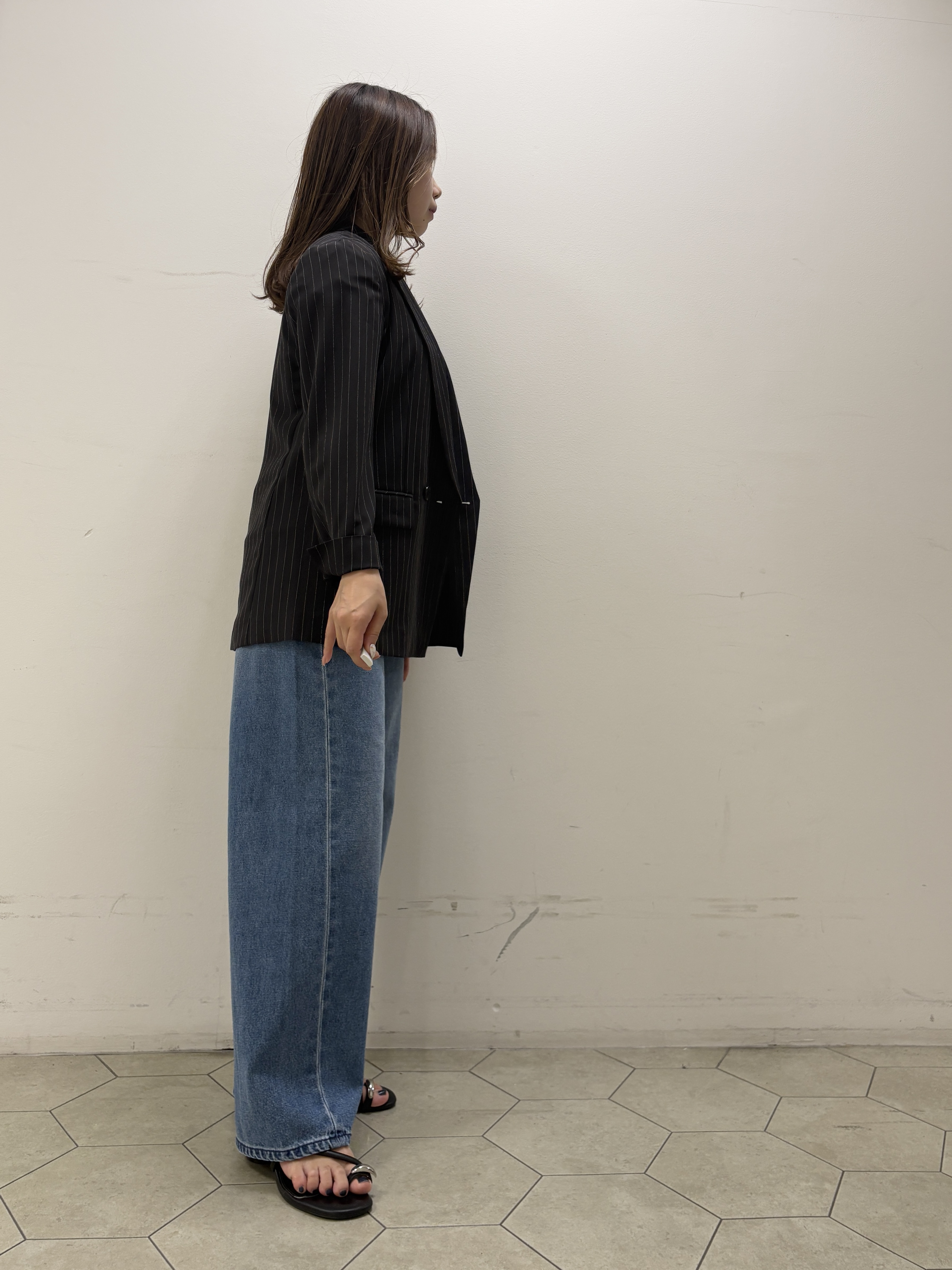 kahoさんの「INDIVI｜【初秋/UVケア/着る日傘】ダブルジャケット」を使ったコーディネート