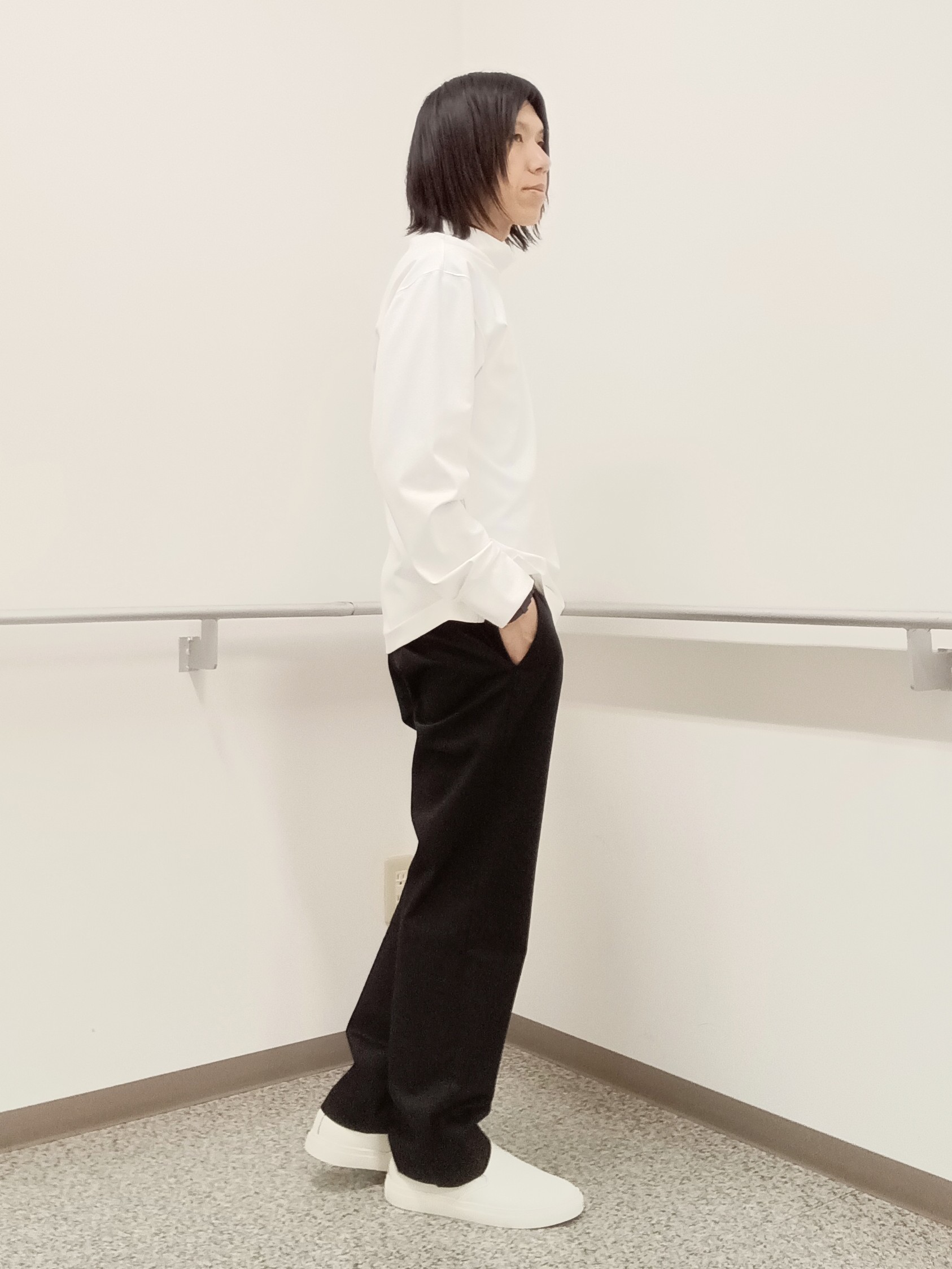 moritaさんの「TAKEO KIKUCHI｜3Dナイロンストレッチ バンドカラーシャツ」を使ったコーディネート