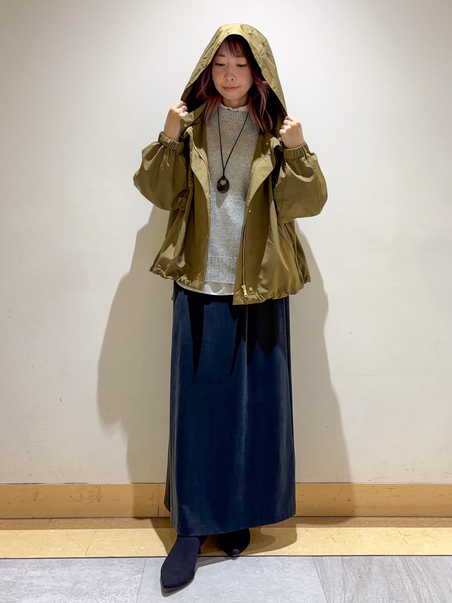 sattoさんの「UNTITLED｜【撥水/秋羽織り】タフタマウンテンパーカー」を使ったコーディネート
