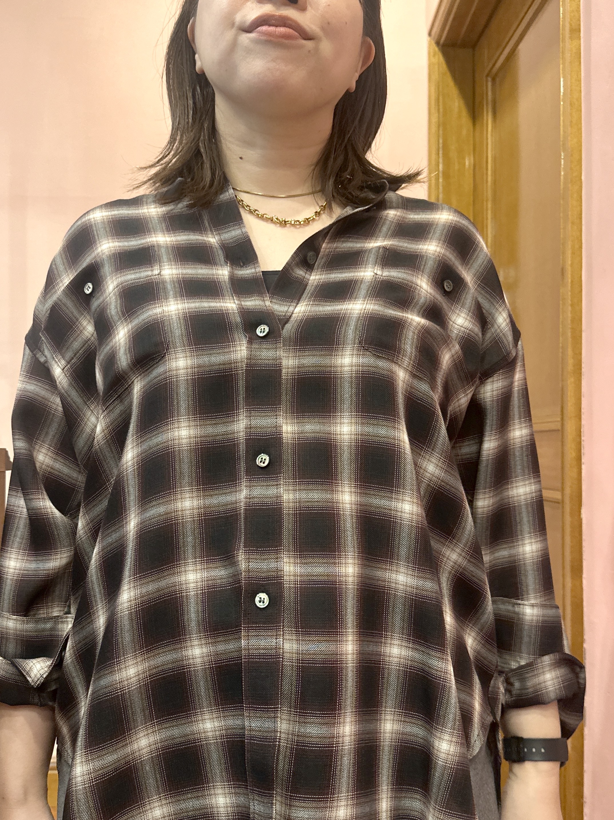komatsuさんの「DRESSTERIOR｜【ウォッシャブル】ビエラオンブレチェックシャツ」を使ったコーディネート