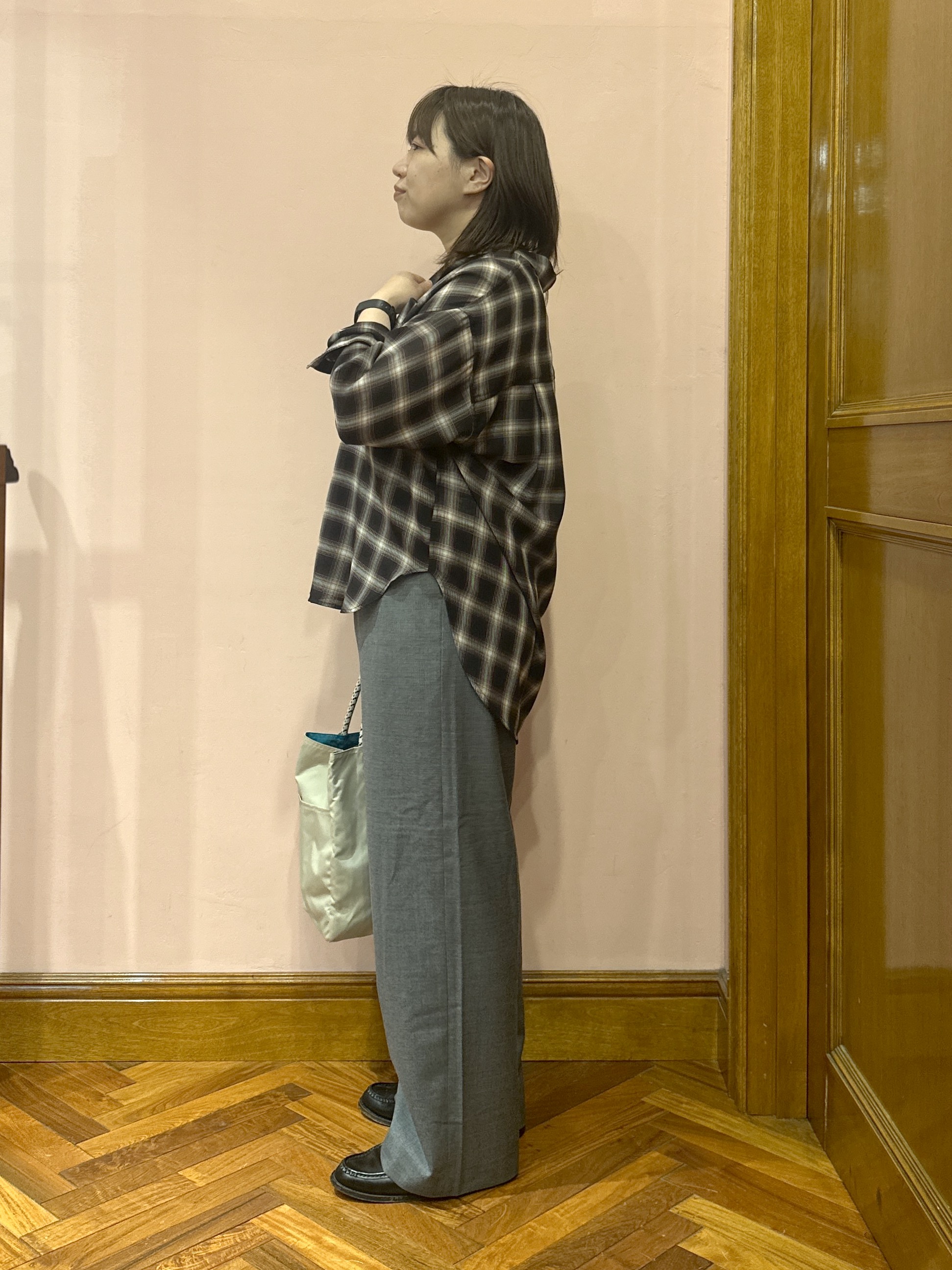 komatsuさんの「DRESSTERIOR｜【ウォッシャブル】ビエラオンブレチェックシャツ」を使ったコーディネート