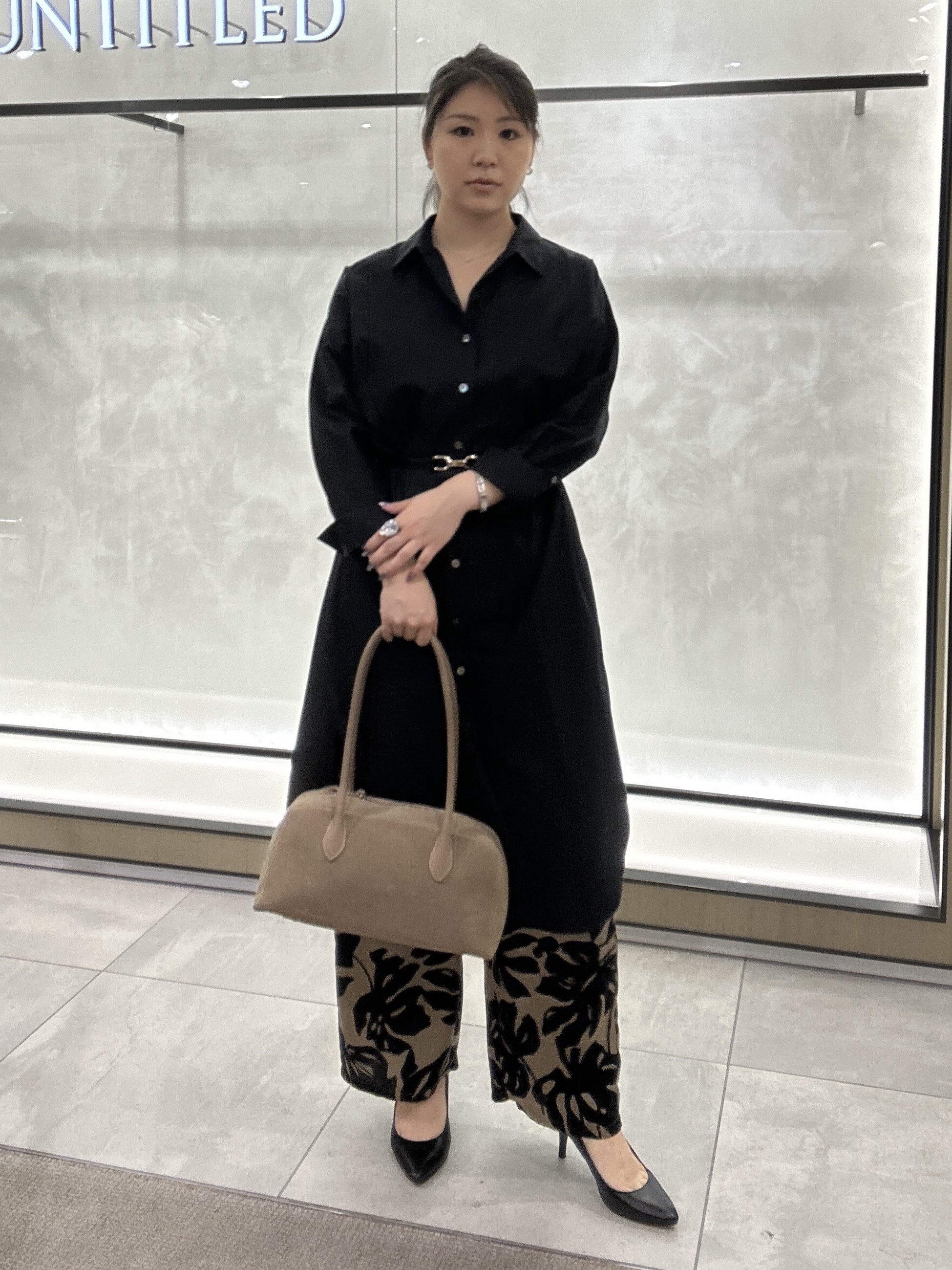 YURIさんの「UNTITLED｜【セットアップ可/秋羽織り/お仕事スーツ】ウールブレンドダブルジャケット」を使ったコーディネート