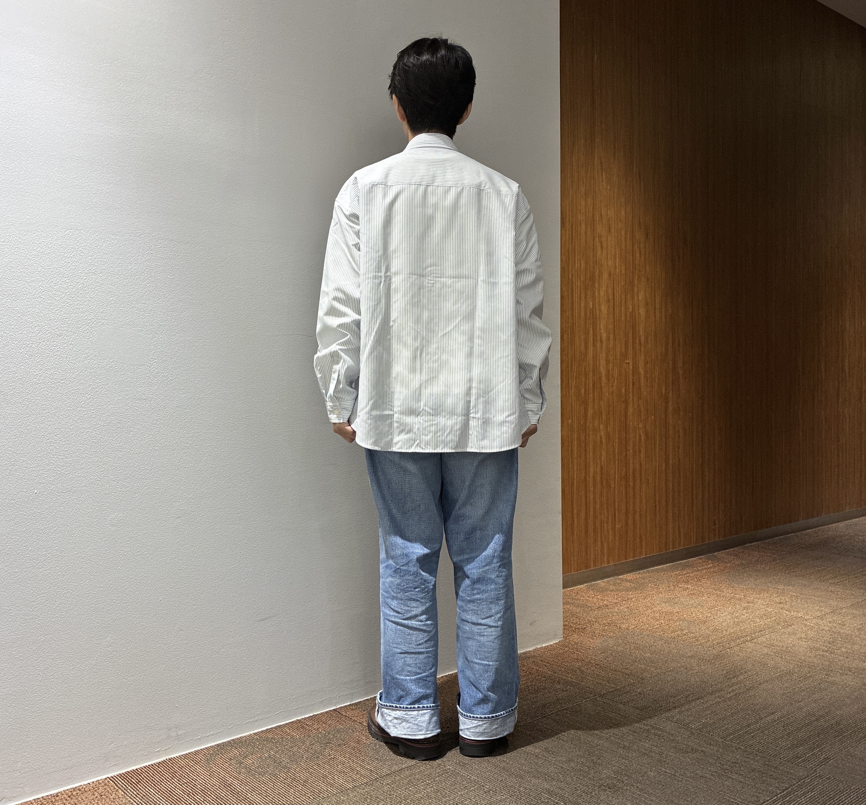 わいずみさんの「TAKEO KIKUCHI｜【日本製/Sサイズ～】リラックスフィットシャツ」を使ったコーディネート