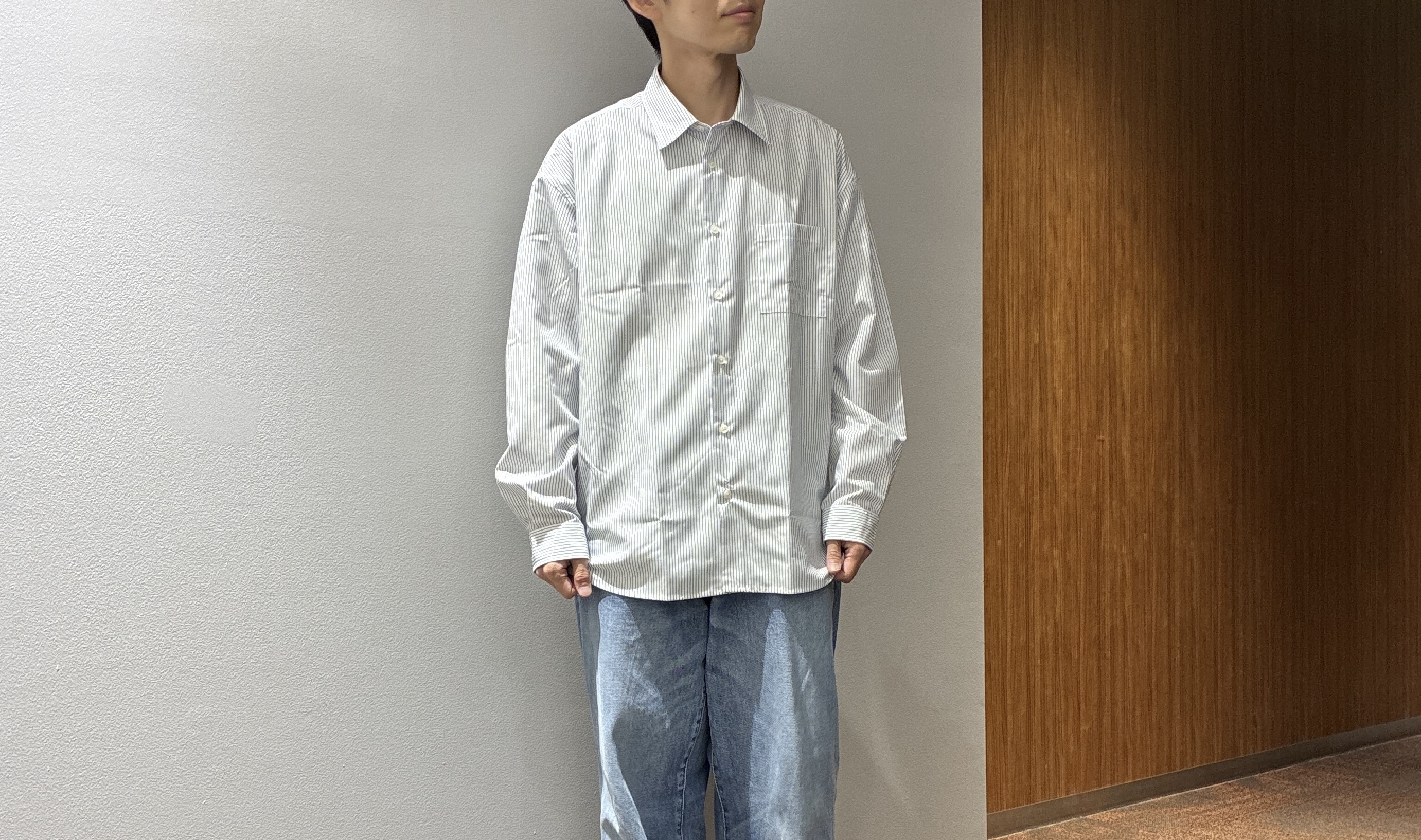 わいずみさんの「TAKEO KIKUCHI｜ニットライクワッフル プルオーバージャージ」を使ったコーディネート