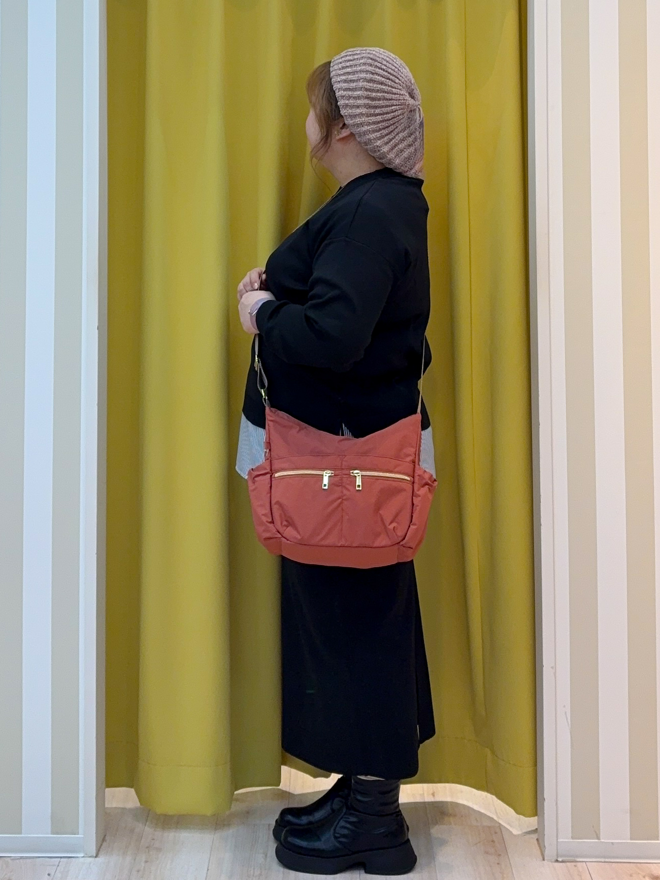 kotoさんさんの「SHOO･LA･RUE｜【S-LL】着るだけできまる シャツレイヤード風 スポンディッシュニット」を使ったコーディネート
