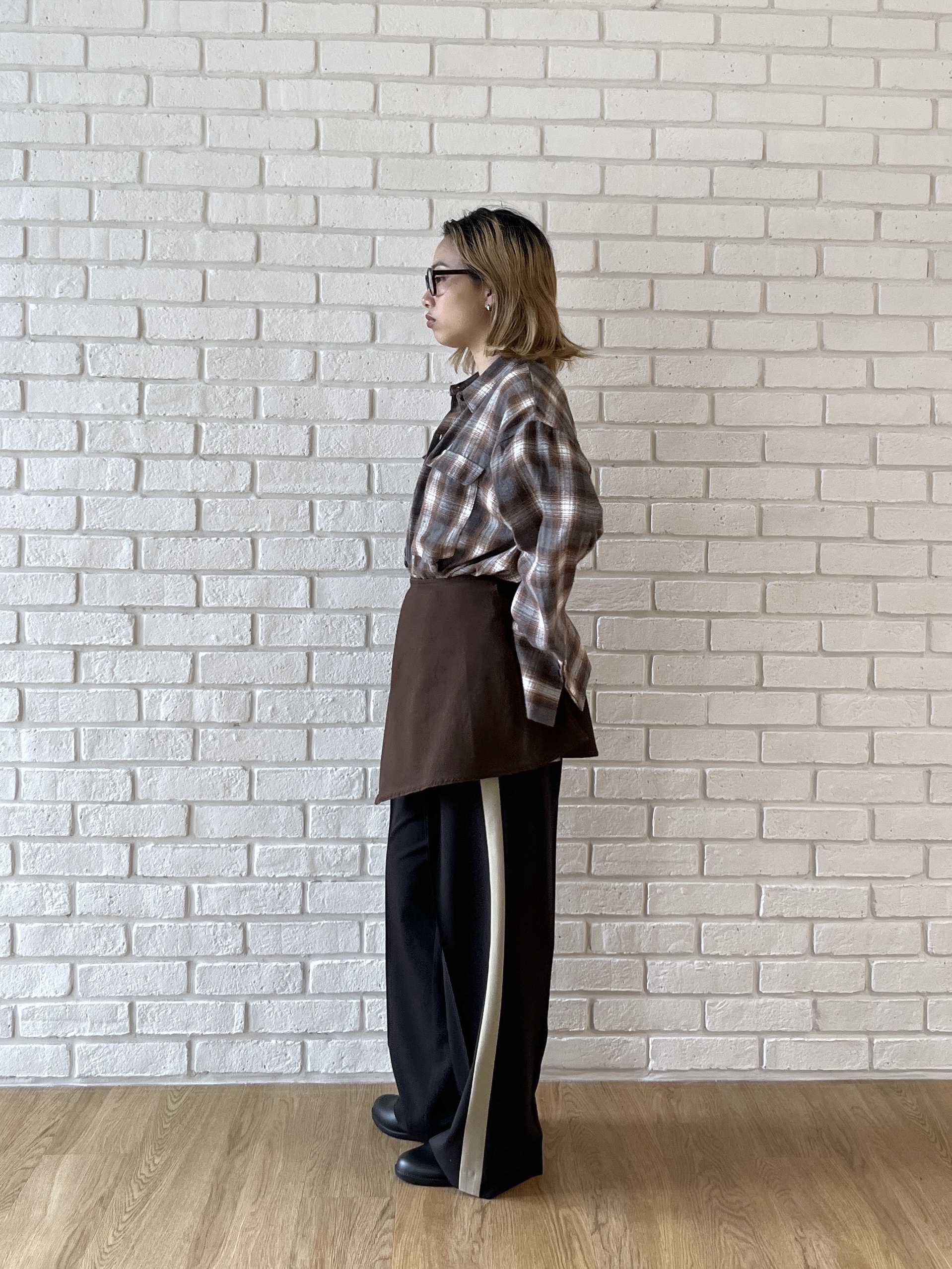 Harukaさんの「INDIVI｜チェックネルシャツ【LIVE紹介／上枝みどりさん着用】」を使ったコーディネート