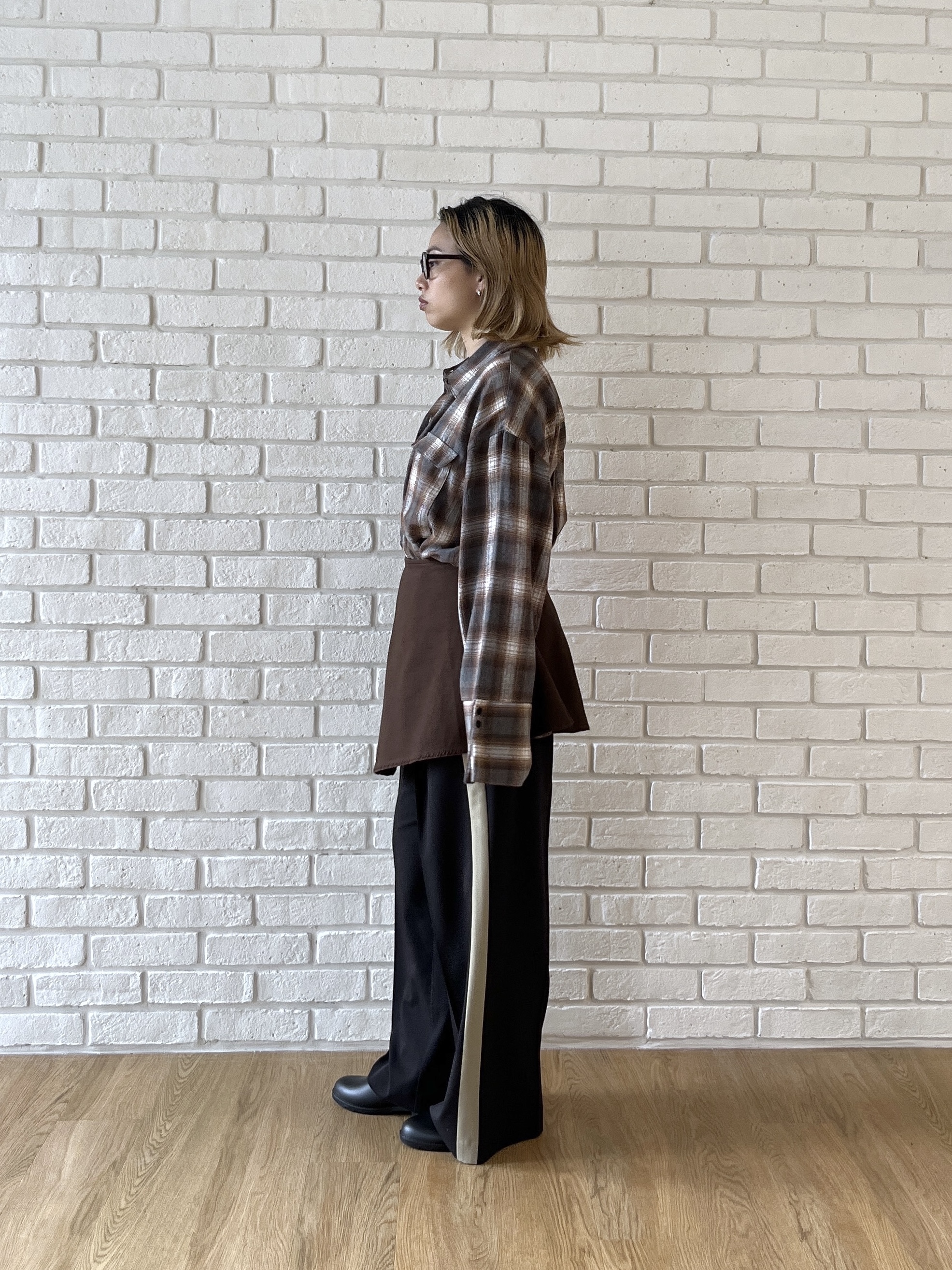 Harukaさんの「INDIVI｜チェックネルシャツ【LIVE紹介／上枝みどりさん着用】」を使ったコーディネート
