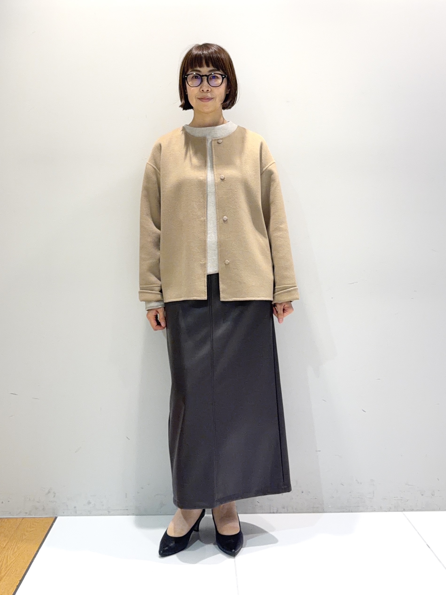 murayamaさんの「INDIVI｜【ラム革／美脚／通勤】レザーパンプス」を使ったコーディネート