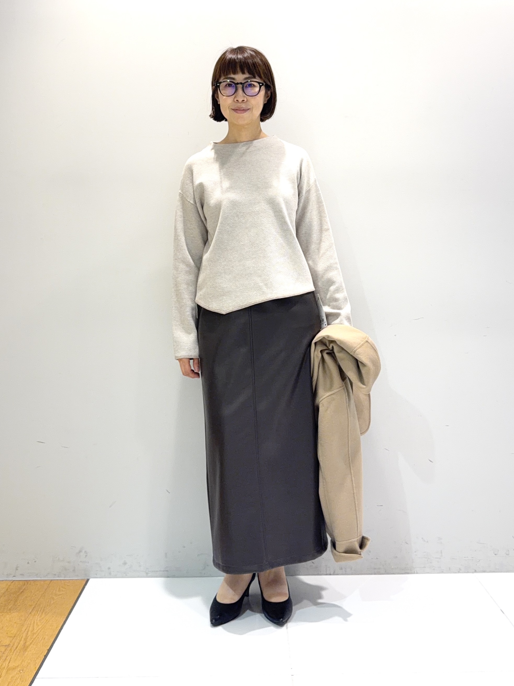 murayamaさんの「INDIVI｜【ラム革／美脚／通勤】レザーパンプス」を使ったコーディネート