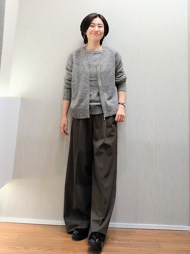 ミズタさんの「UNTITLED｜【アンサンブル可/秋羽織り】杢調ジップカーディガン」を使ったコーディネート