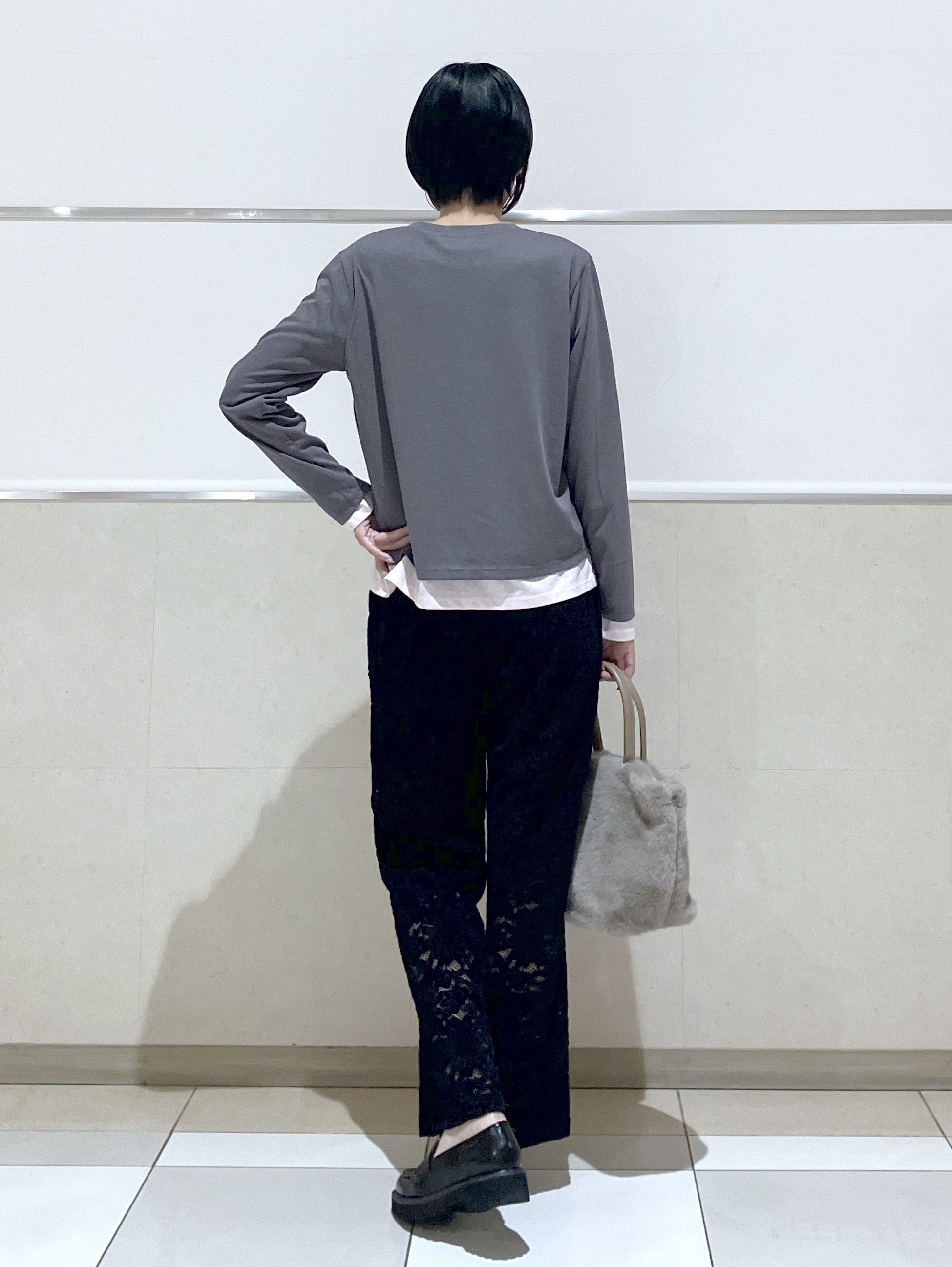 eriko さんの「Dessin｜【セットアイテム/1枚で決まる】配色シアーロンT＆クルーネックカーディガン」を使ったコーディネート
