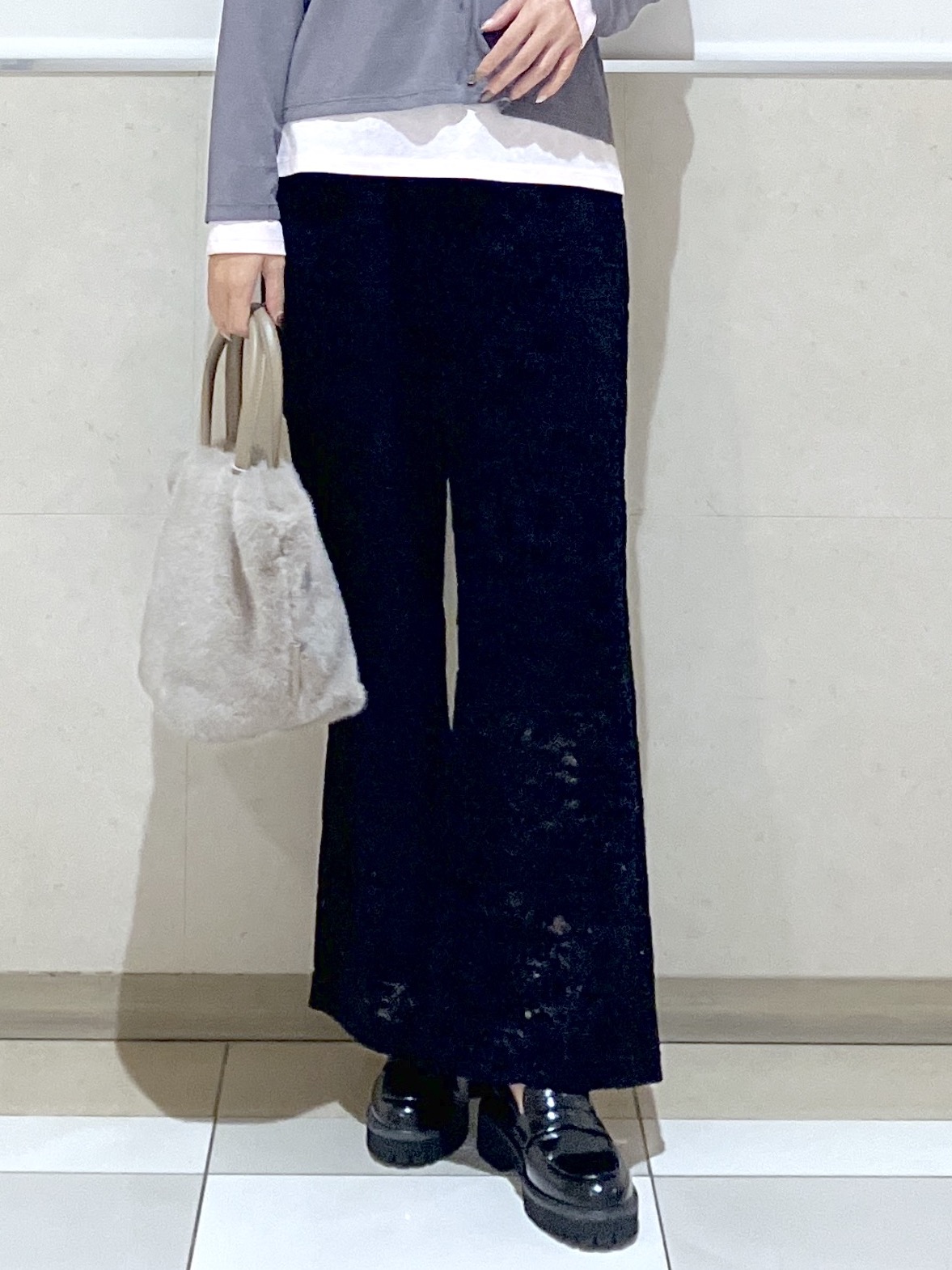 eriko さんの「Dessin｜【セットアイテム/1枚で決まる】配色シアーロンT＆クルーネックカーディガン」を使ったコーディネート