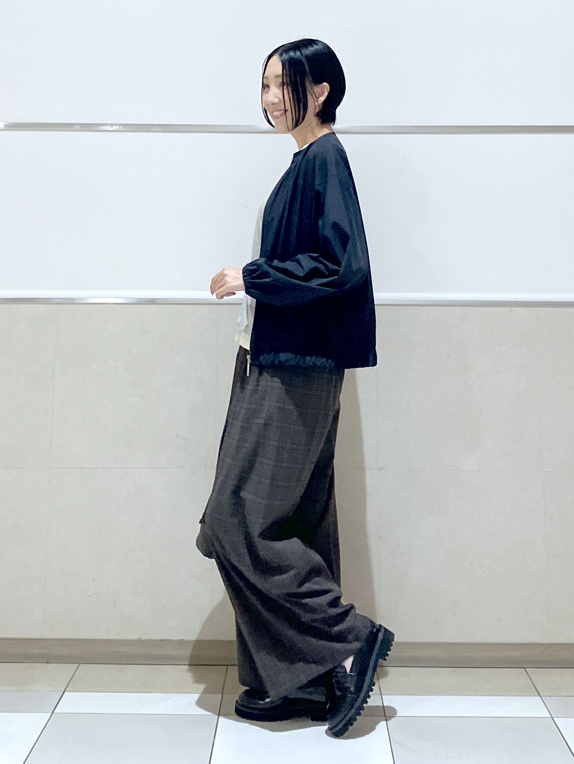 eriko さんの「Dessin｜【セットアイテム/1枚で決まる】配色シアーロンT＆クルーネックカーディガン」を使ったコーディネート