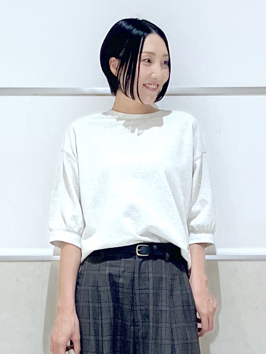 eriko さんの「Dessin｜【高レビュー/洗える/XS-L】バックヘンリーミニ裏毛 5分袖」を使ったコーディネート