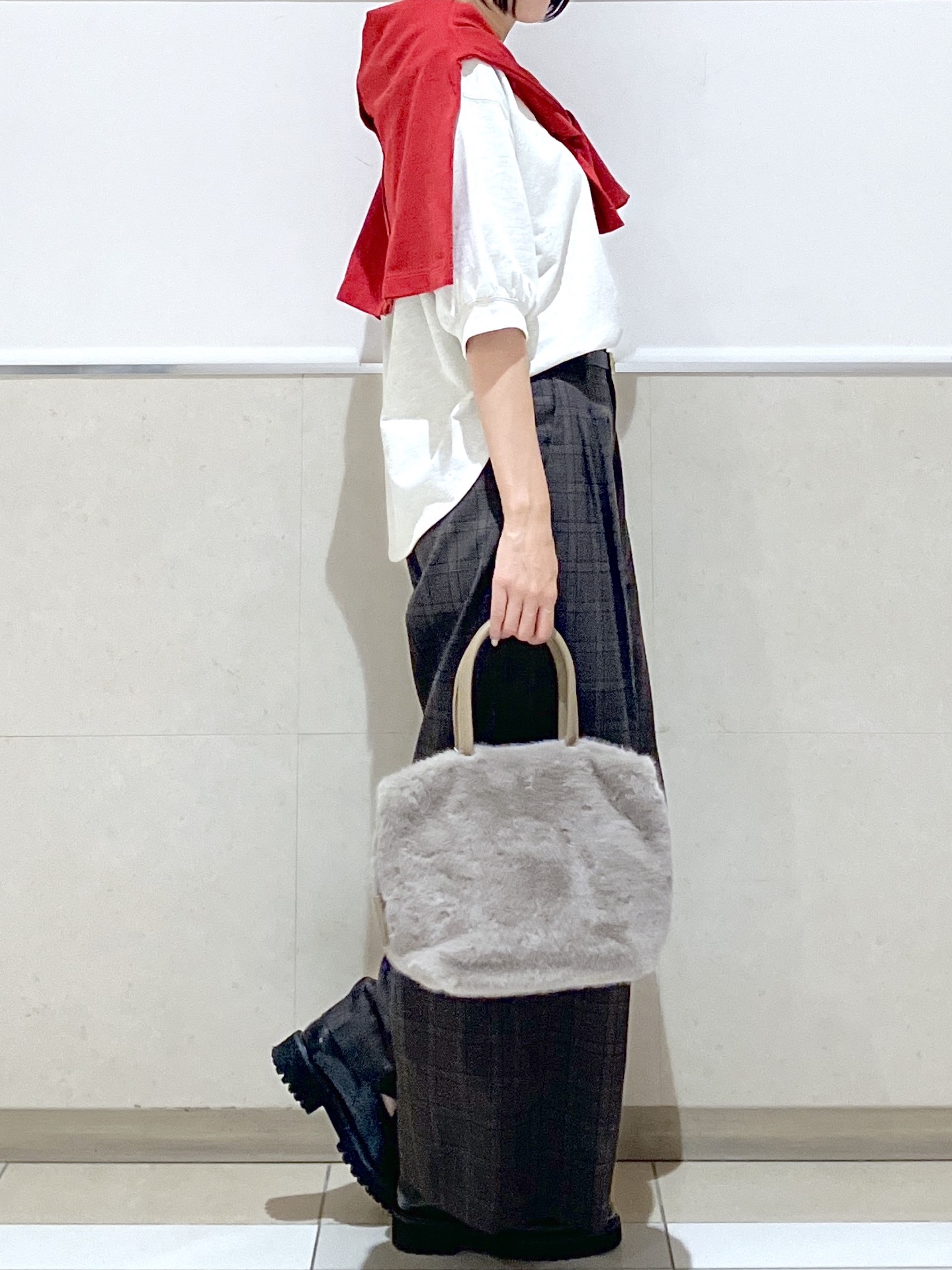 eriko さんの「Dessin｜【高レビュー/洗える/XS-L】バックヘンリーミニ裏毛 5分袖」を使ったコーディネート